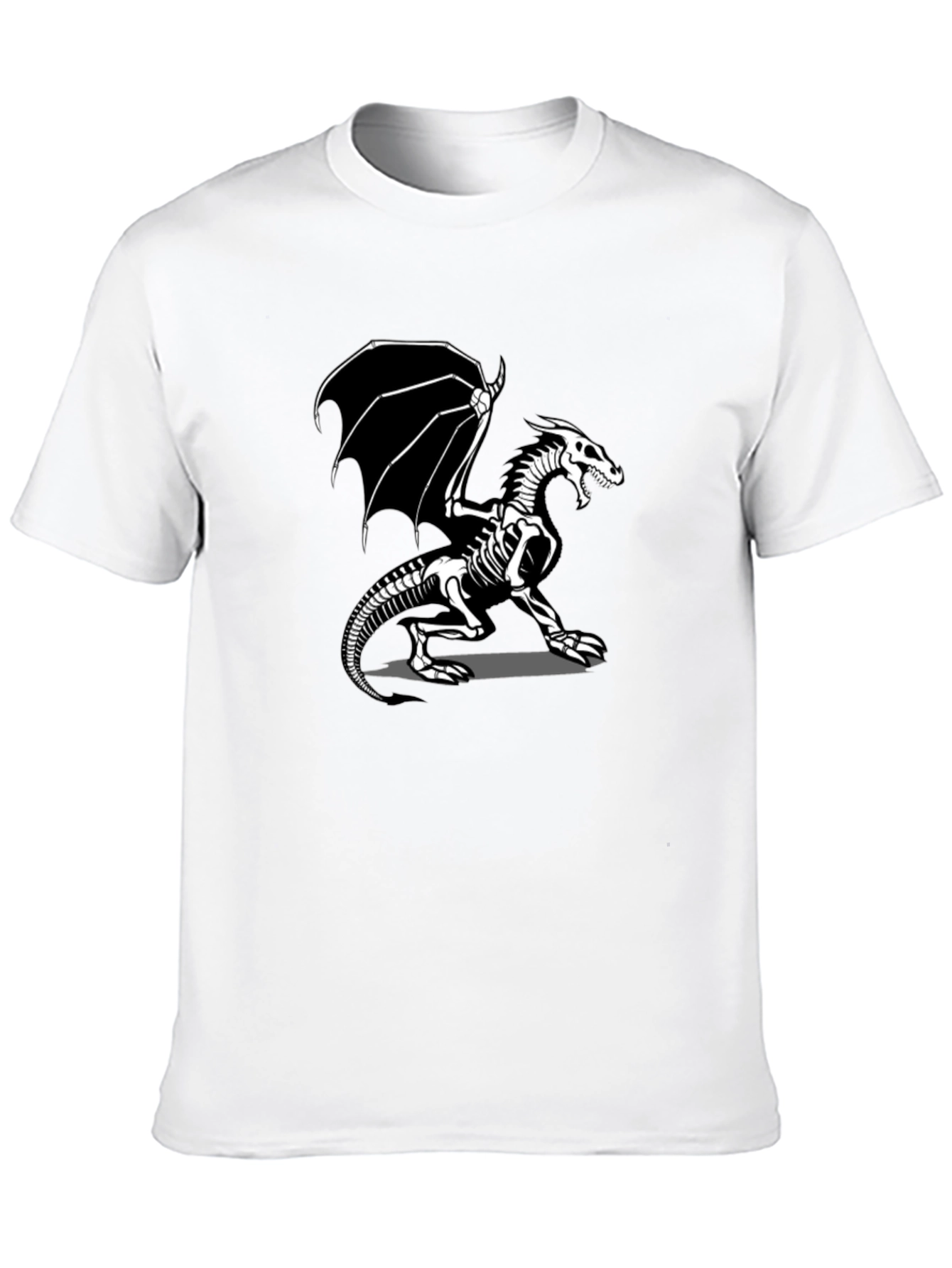 Skeleton Dragon T-Shirt - Black Graphic Tee