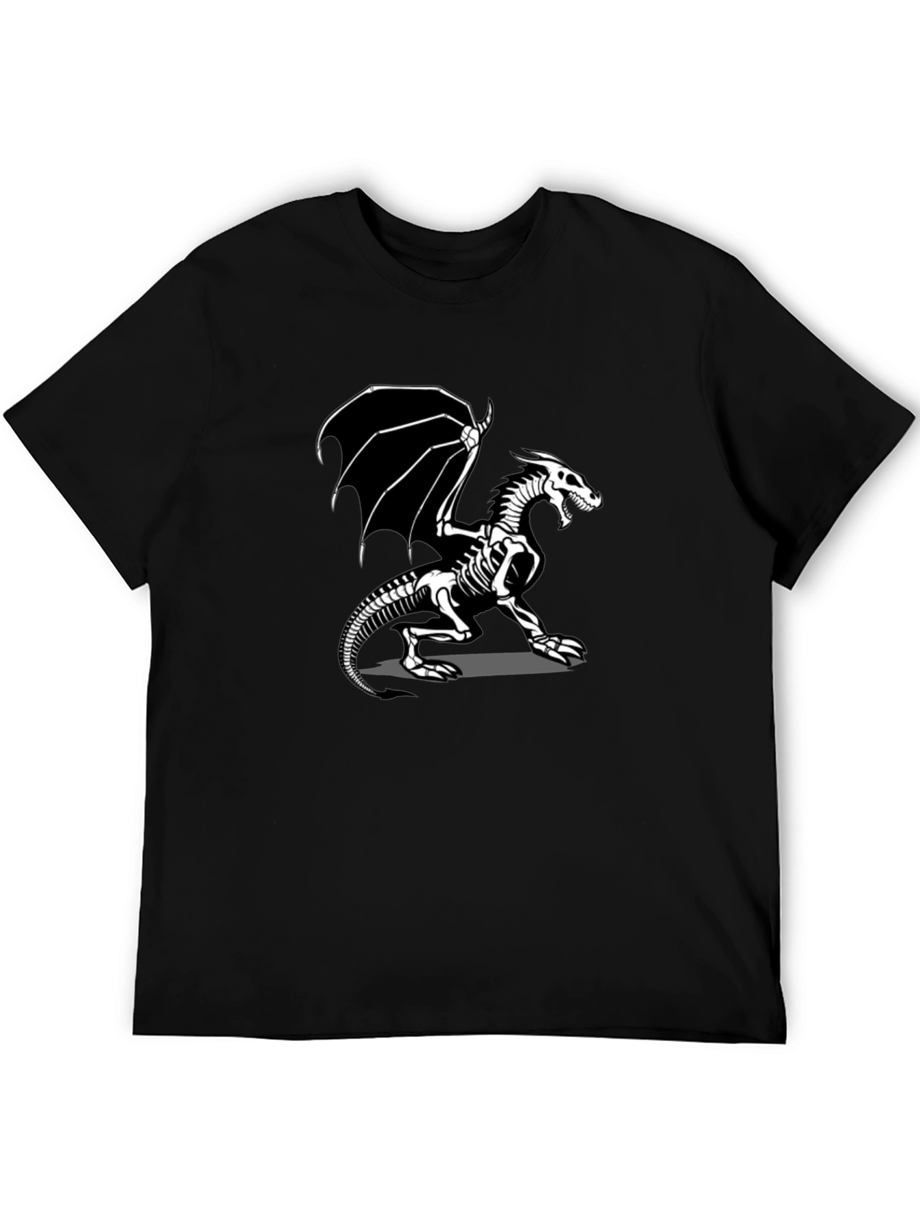 Skeleton Dragon T-Shirt - Black Graphic Tee