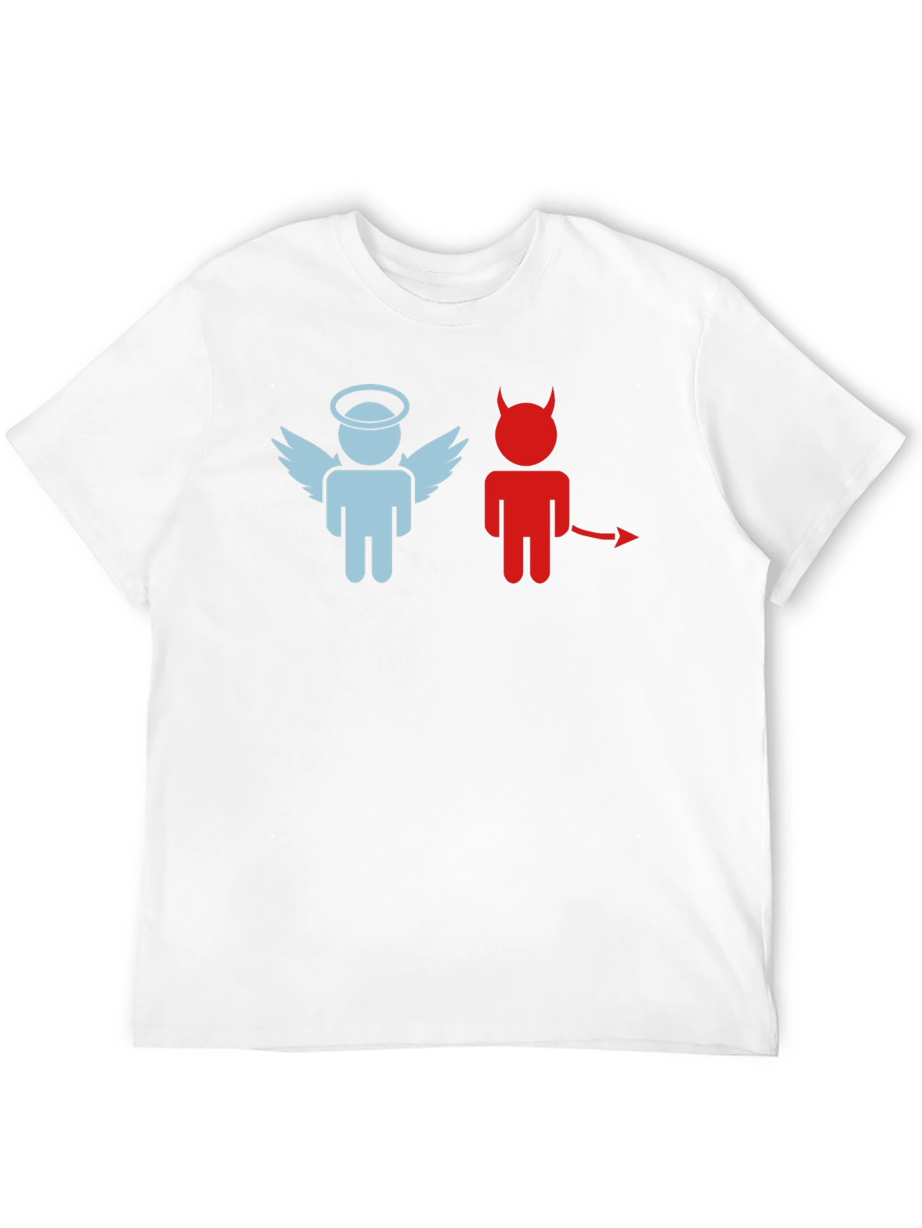 Angel and Devil Graphic T-Shirt - Black