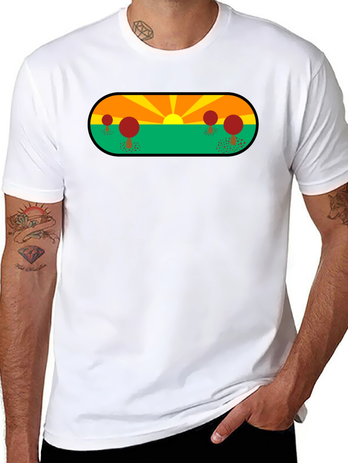 Sunset Landscape Graphic Tee