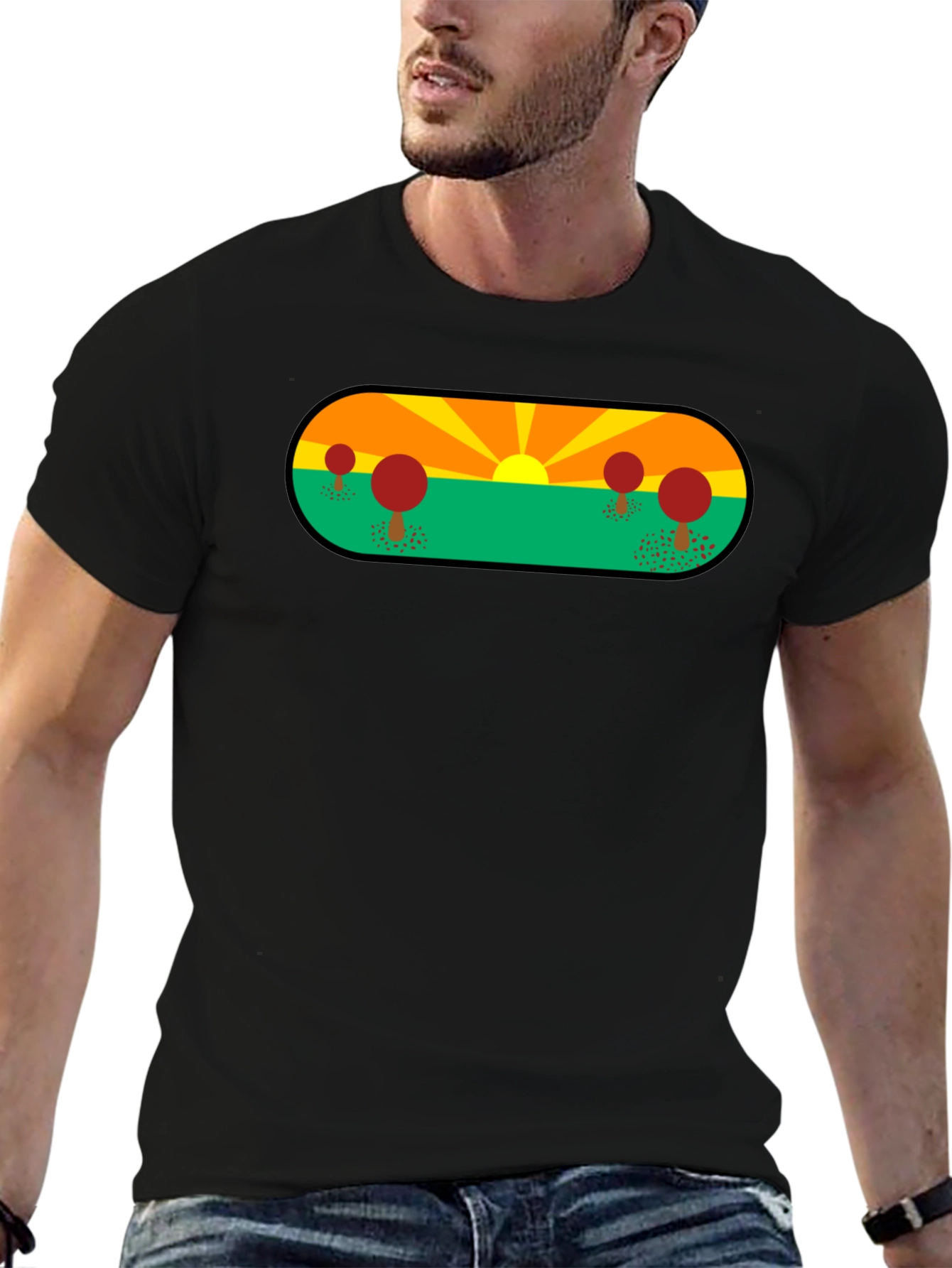 Sunset Landscape Graphic Tee
