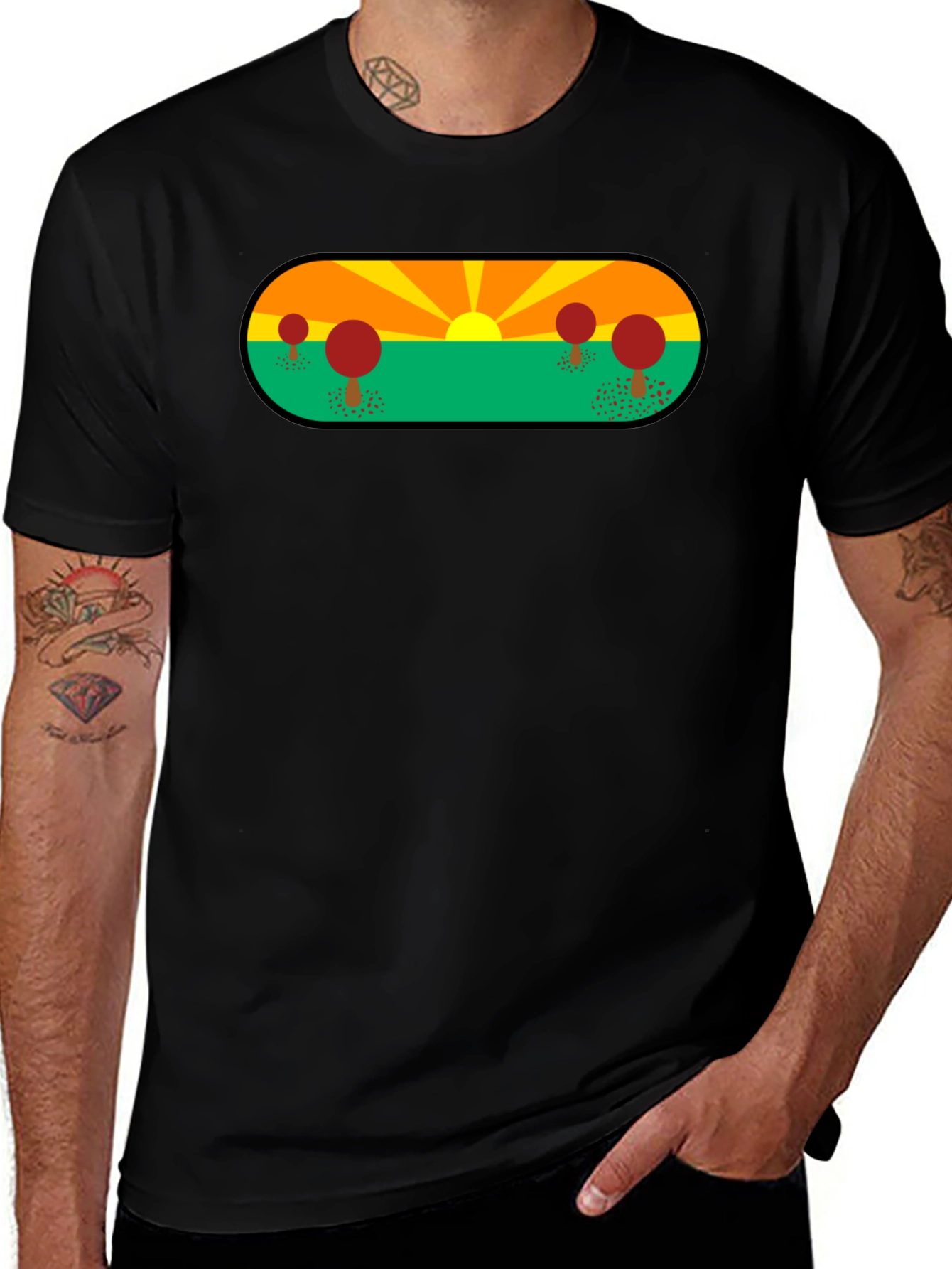 Sunset Landscape Graphic Tee