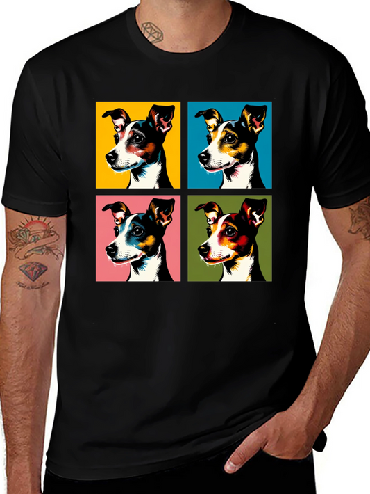 Pop Art Dog Graphic Tee - Stylish & Unique