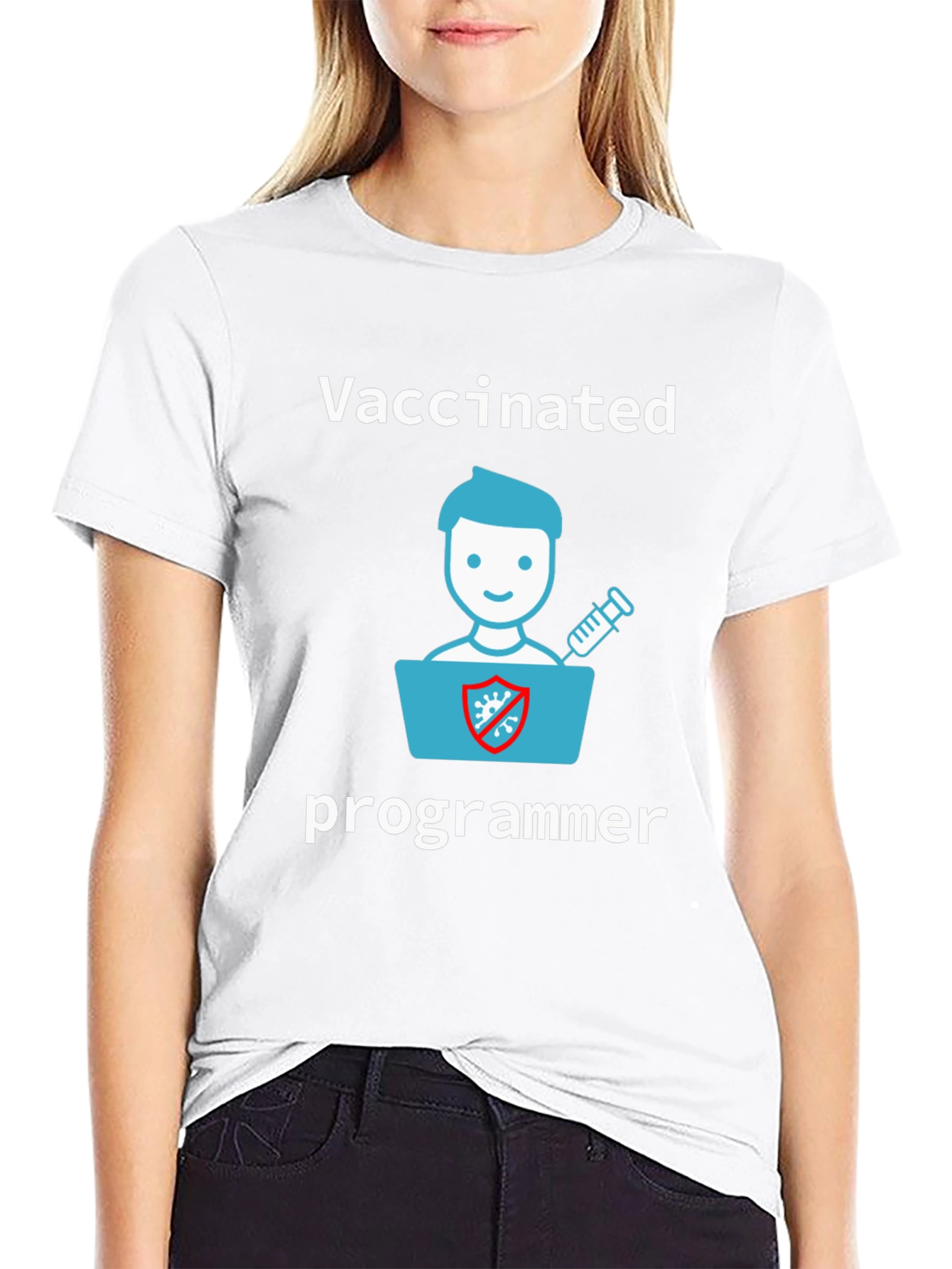 Vaccinated Programmer Graphic T-Shirt