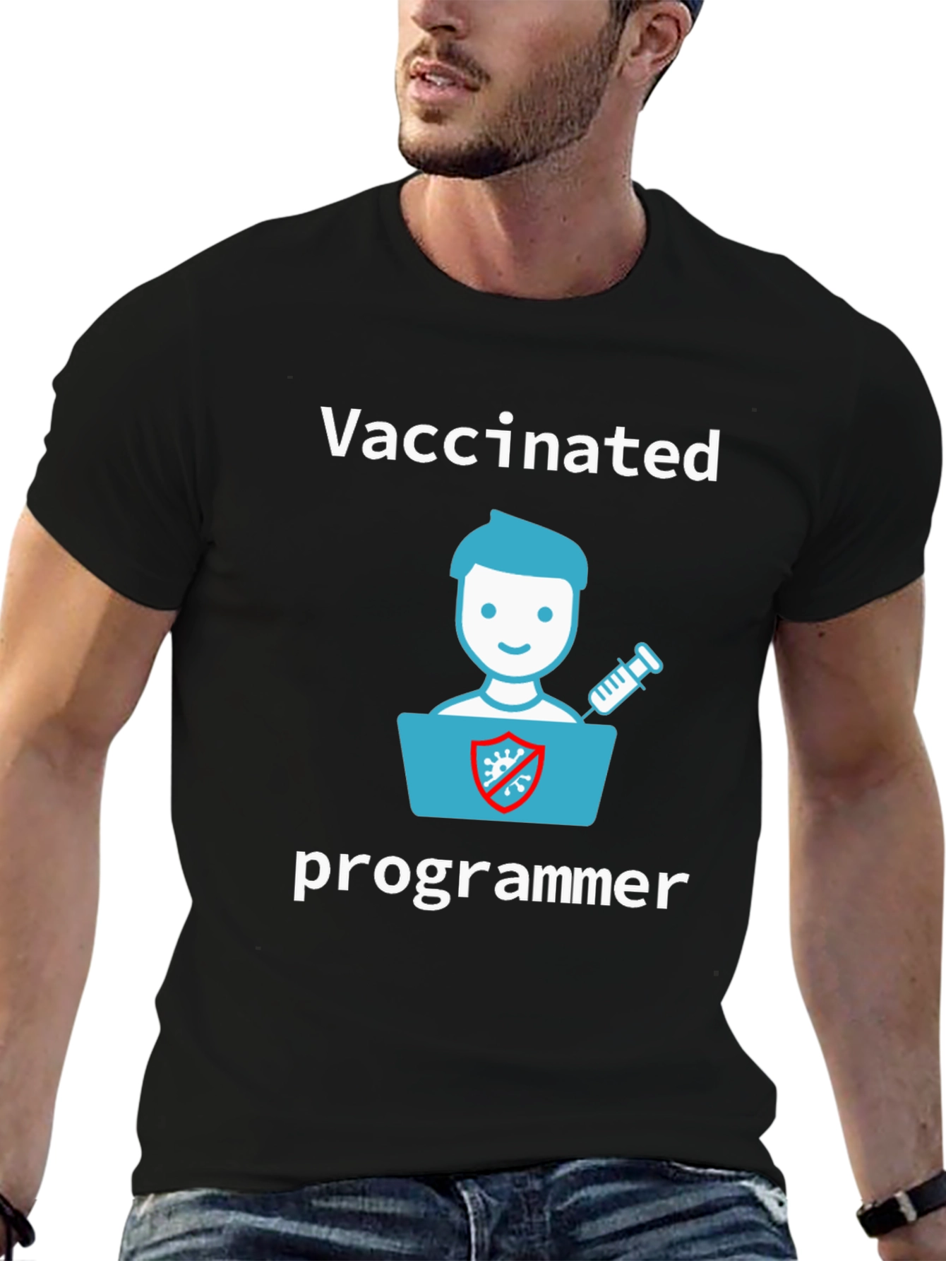 Vaccinated Programmer Graphic T-Shirt
