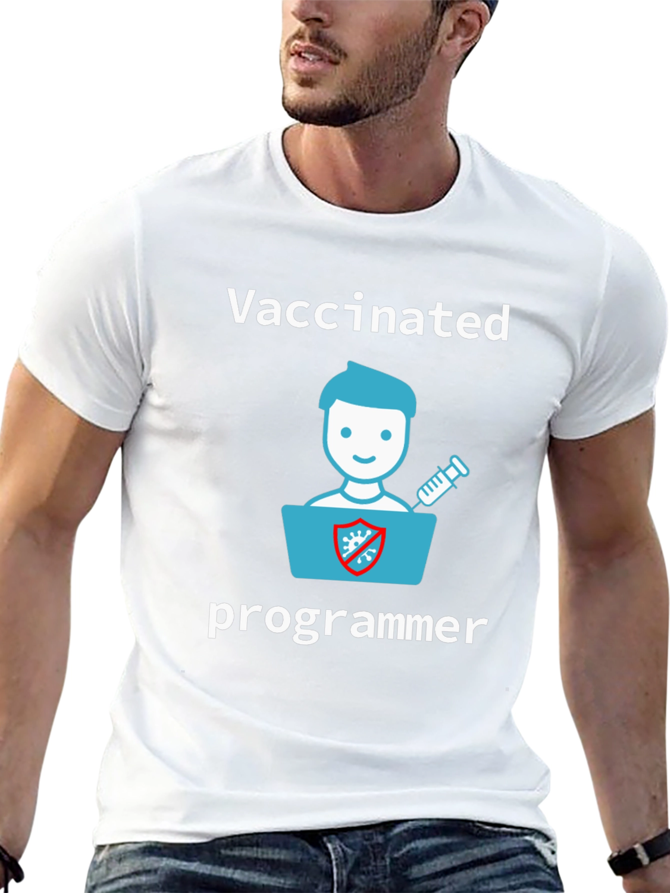 Vaccinated Programmer Graphic T-Shirt