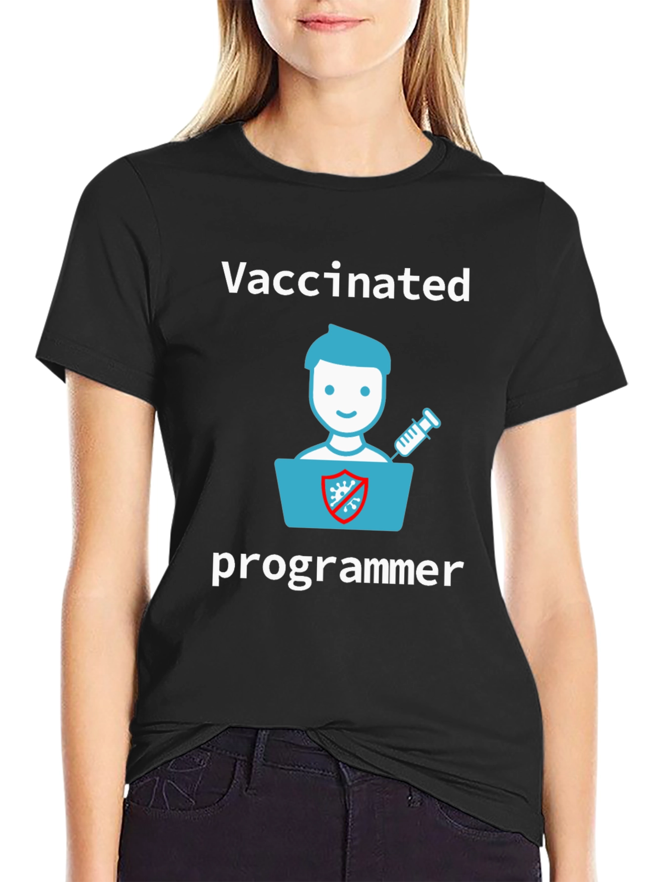 Vaccinated Programmer Graphic T-Shirt