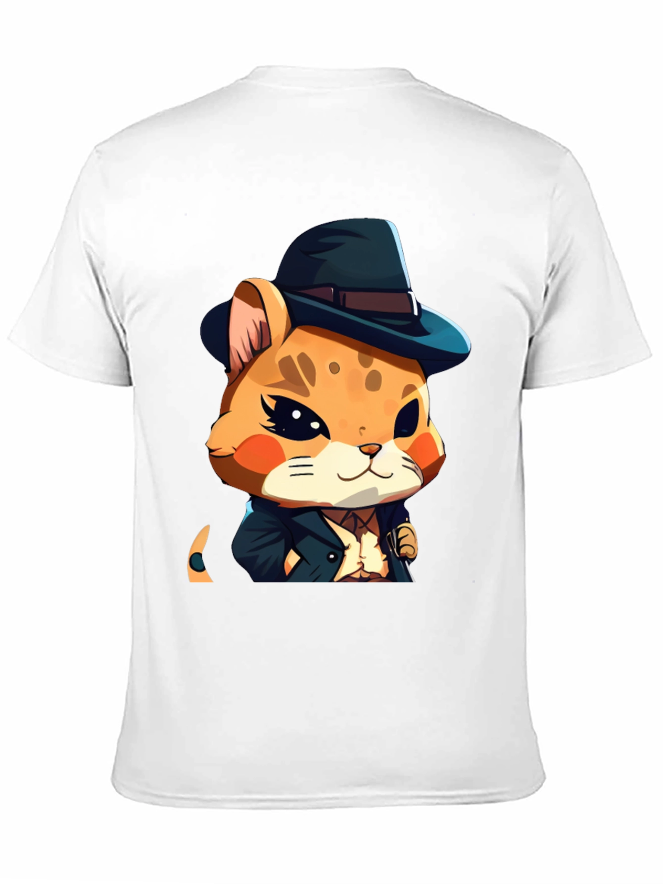 Dapper Hamster Cartoon Graphic Tee - Black