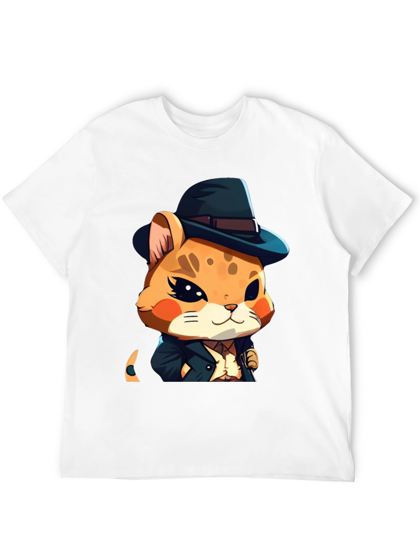 Dapper Hamster Cartoon Graphic Tee - Black