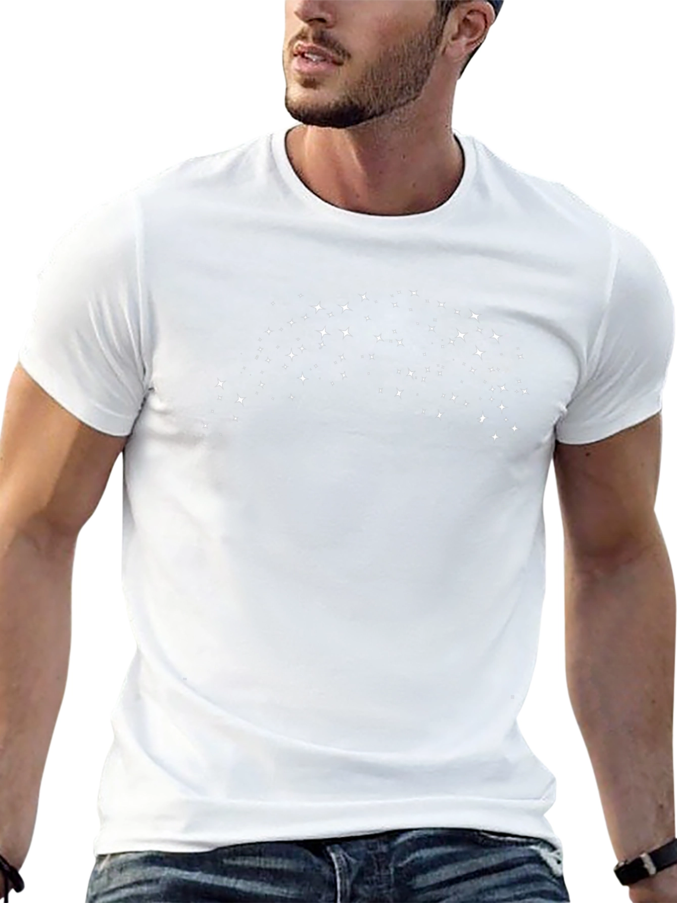 Starry Night Black Cotton Tee