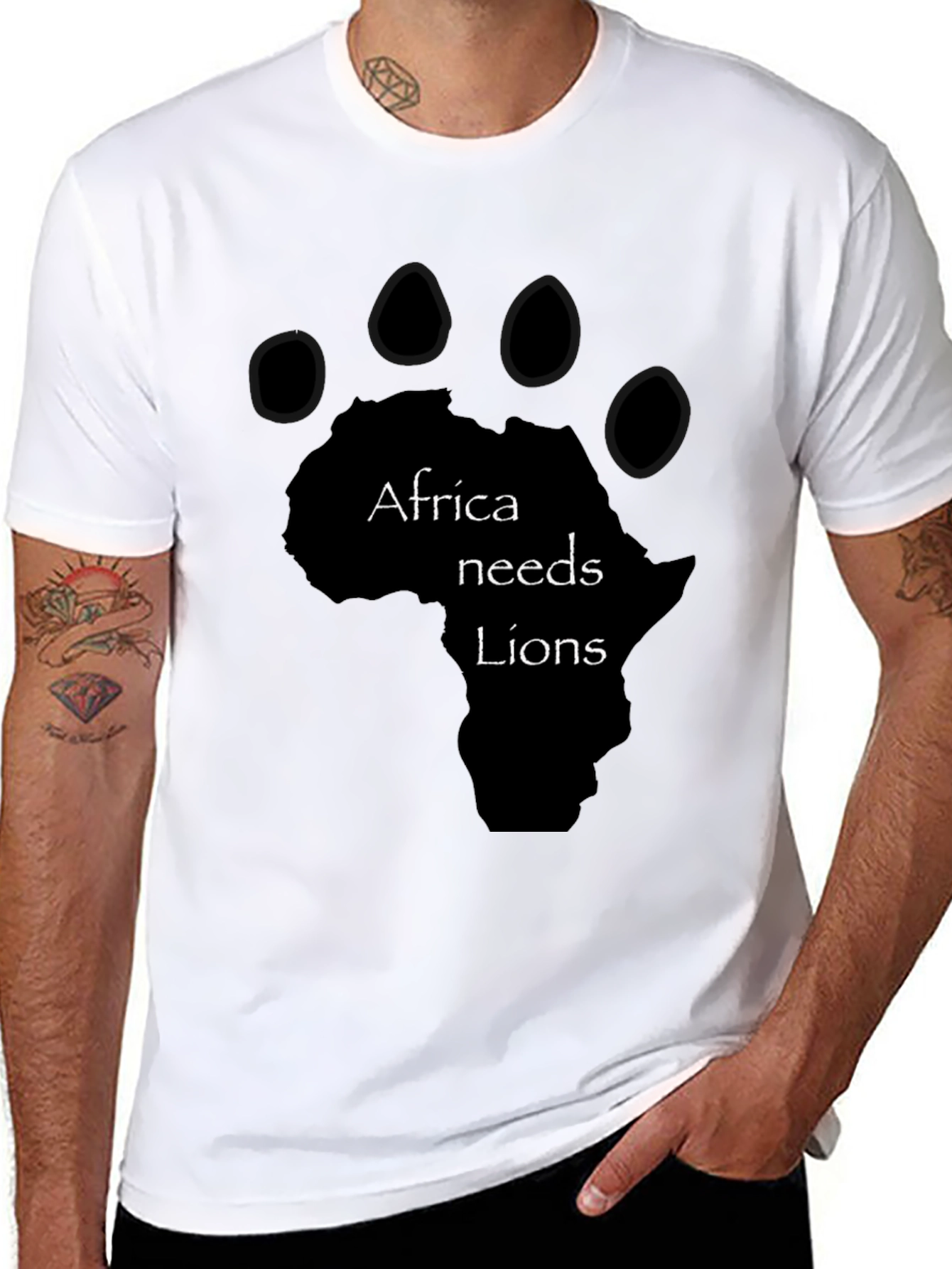 Africa Needs Lions Graphic T-Shirt