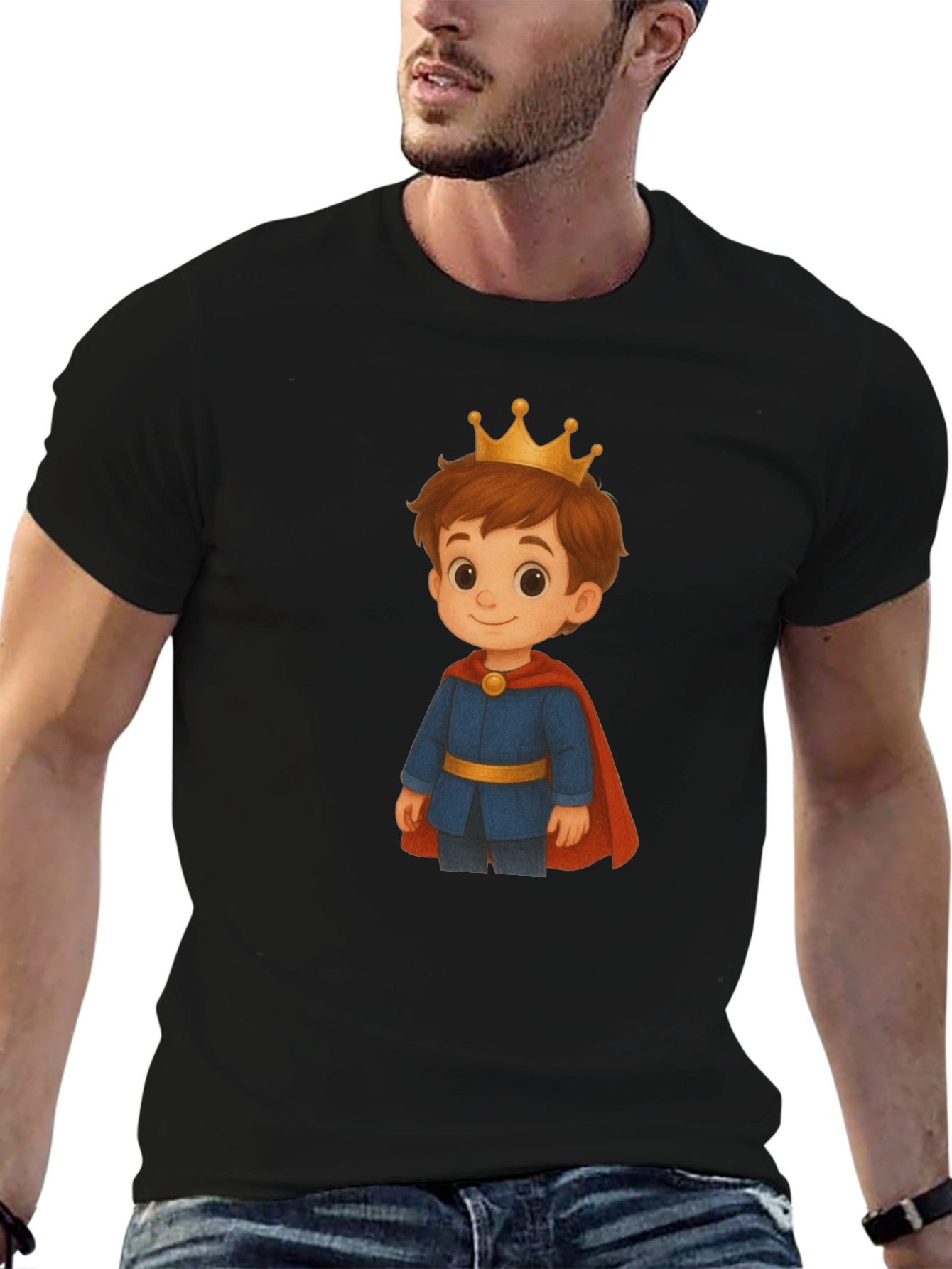 Boys Prince Graphic Black T-Shirt