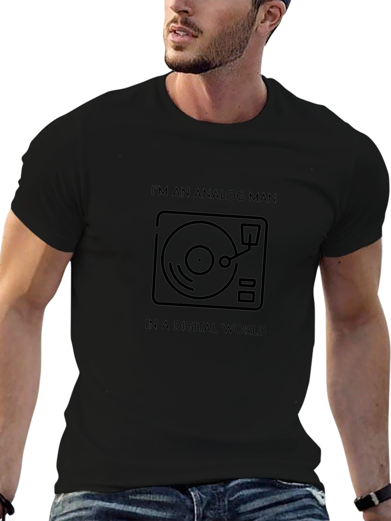 Analog Man T-Shirt - Retro Turntable Design