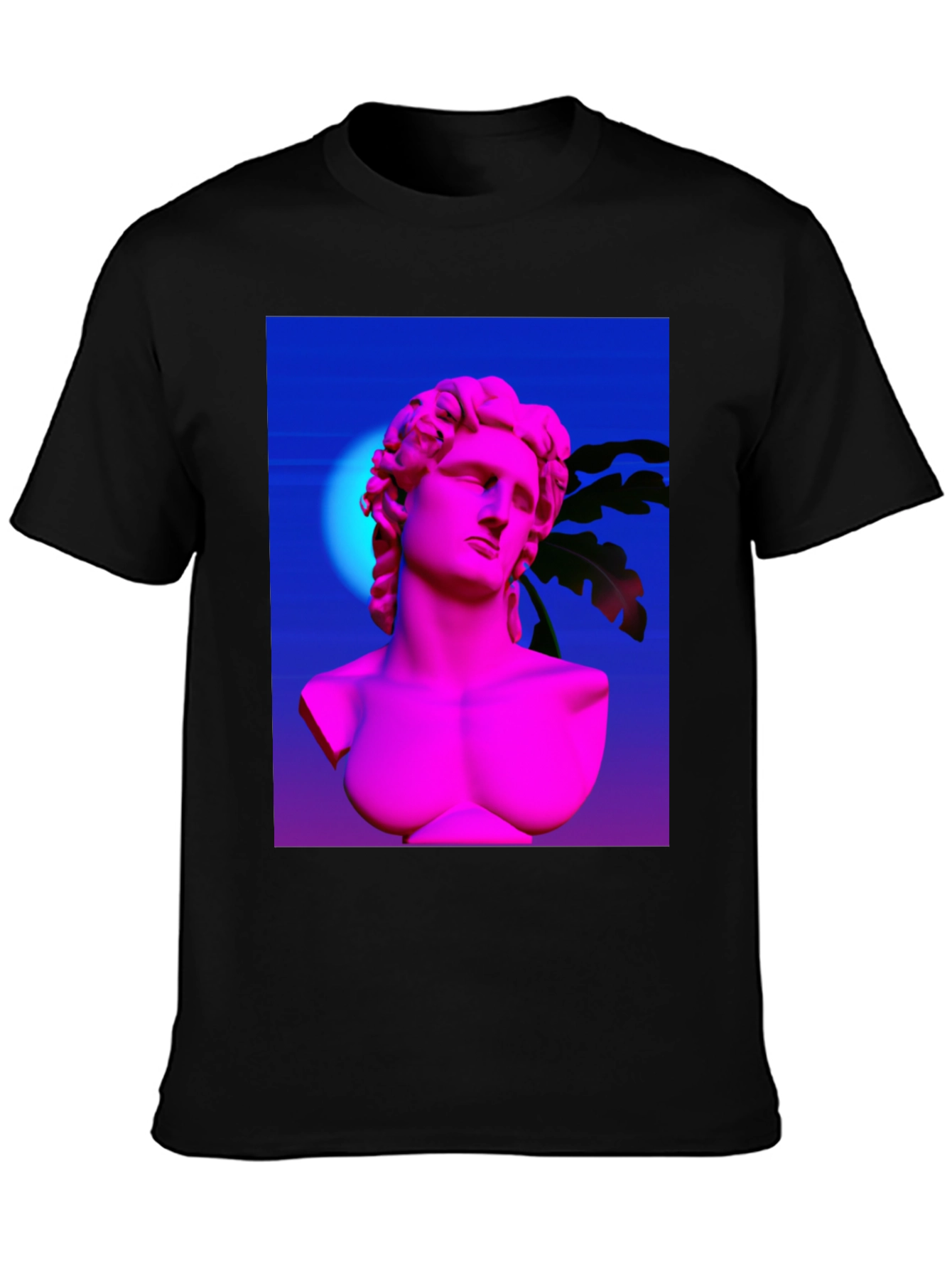 Vaporwave Statue Graphic Tee - Trendy Aesthetic Shirt