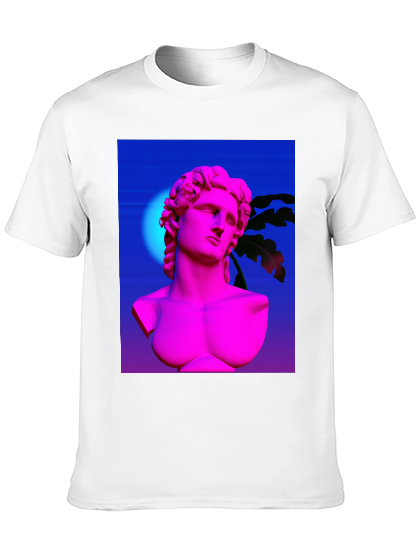 Vaporwave Statue Graphic Tee - Trendy Aesthetic Shirt