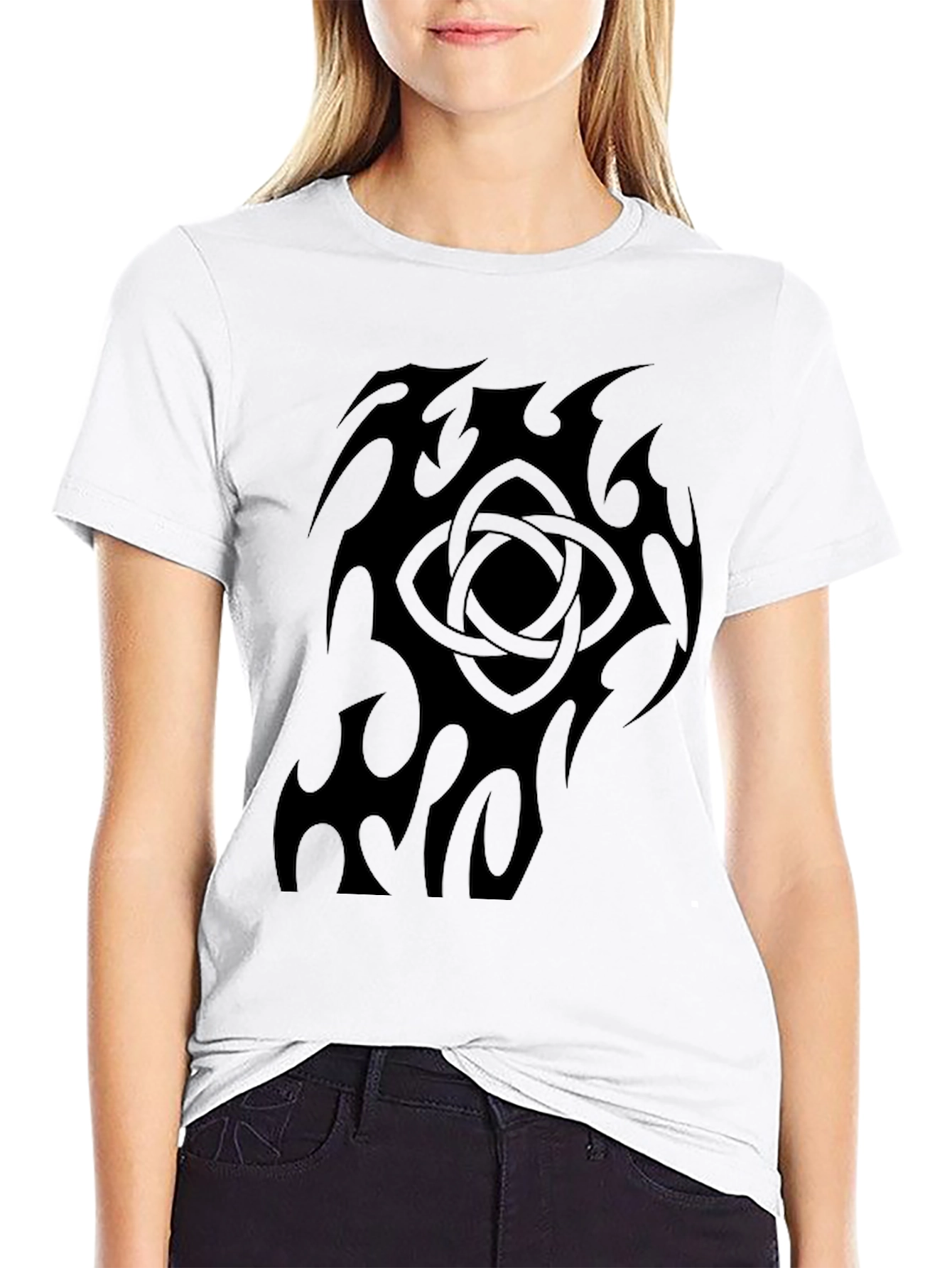 Black Celtic Knot Tribal Graphic T-Shirt