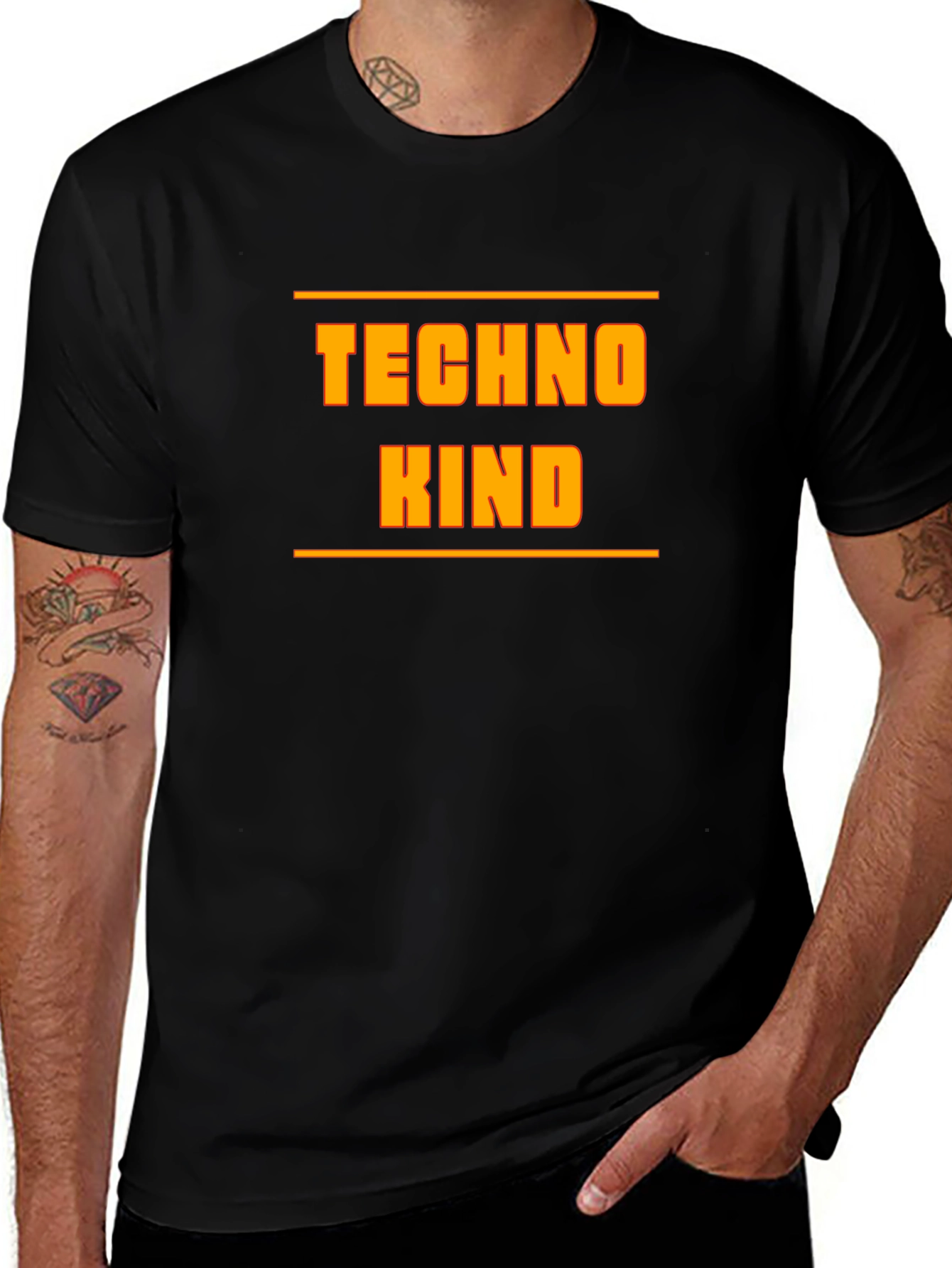 Techno Kind Graphic Tee - Modern Style