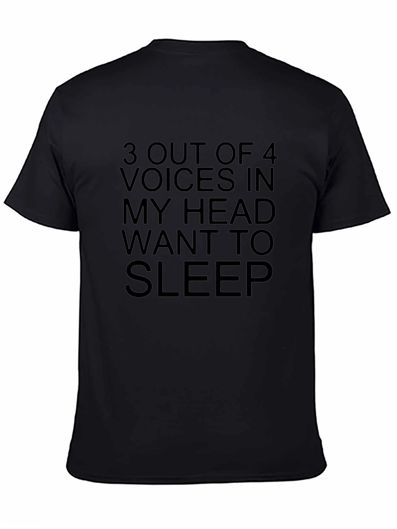 Sleepy Voices Black T-Shirt - Funny Slogan Tee