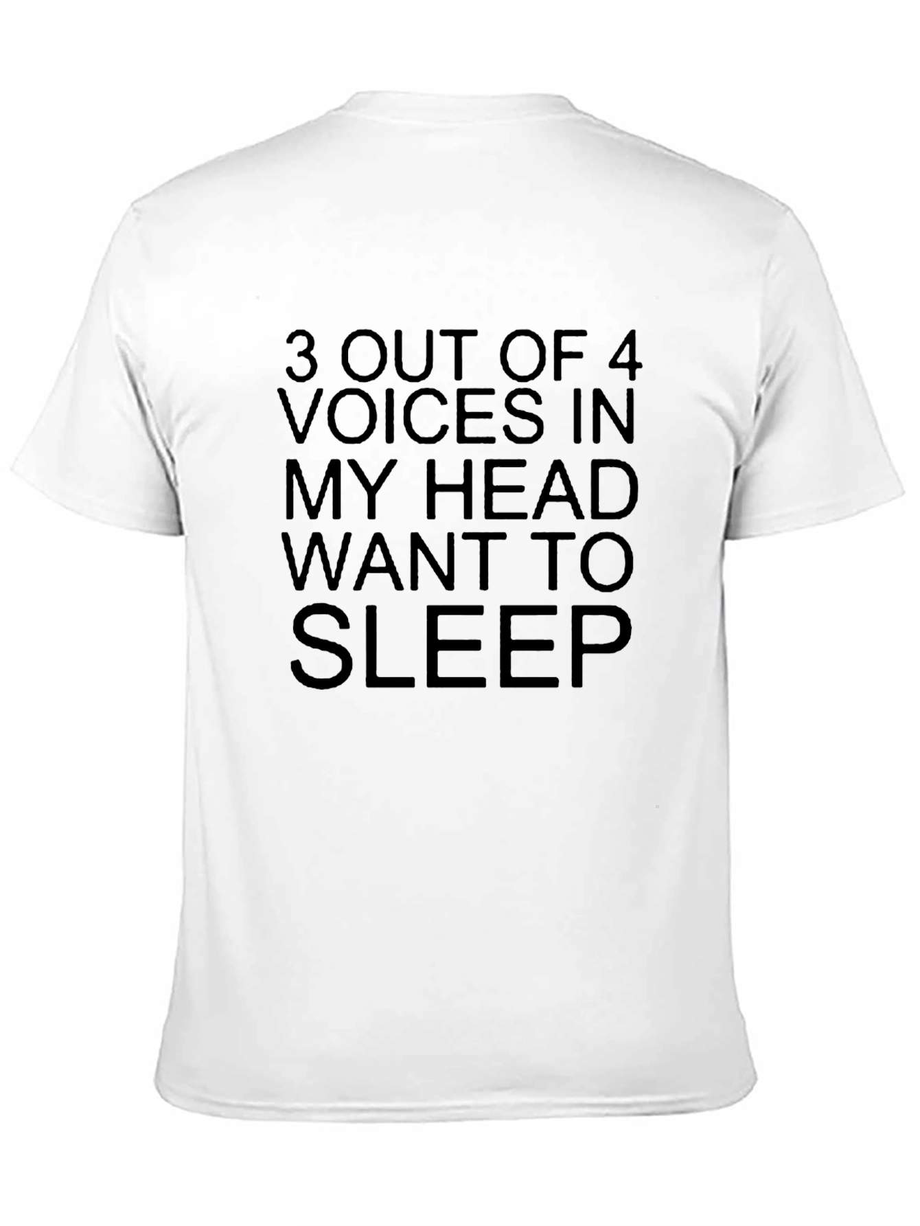 Sleepy Voices Black T-Shirt - Funny Slogan Tee