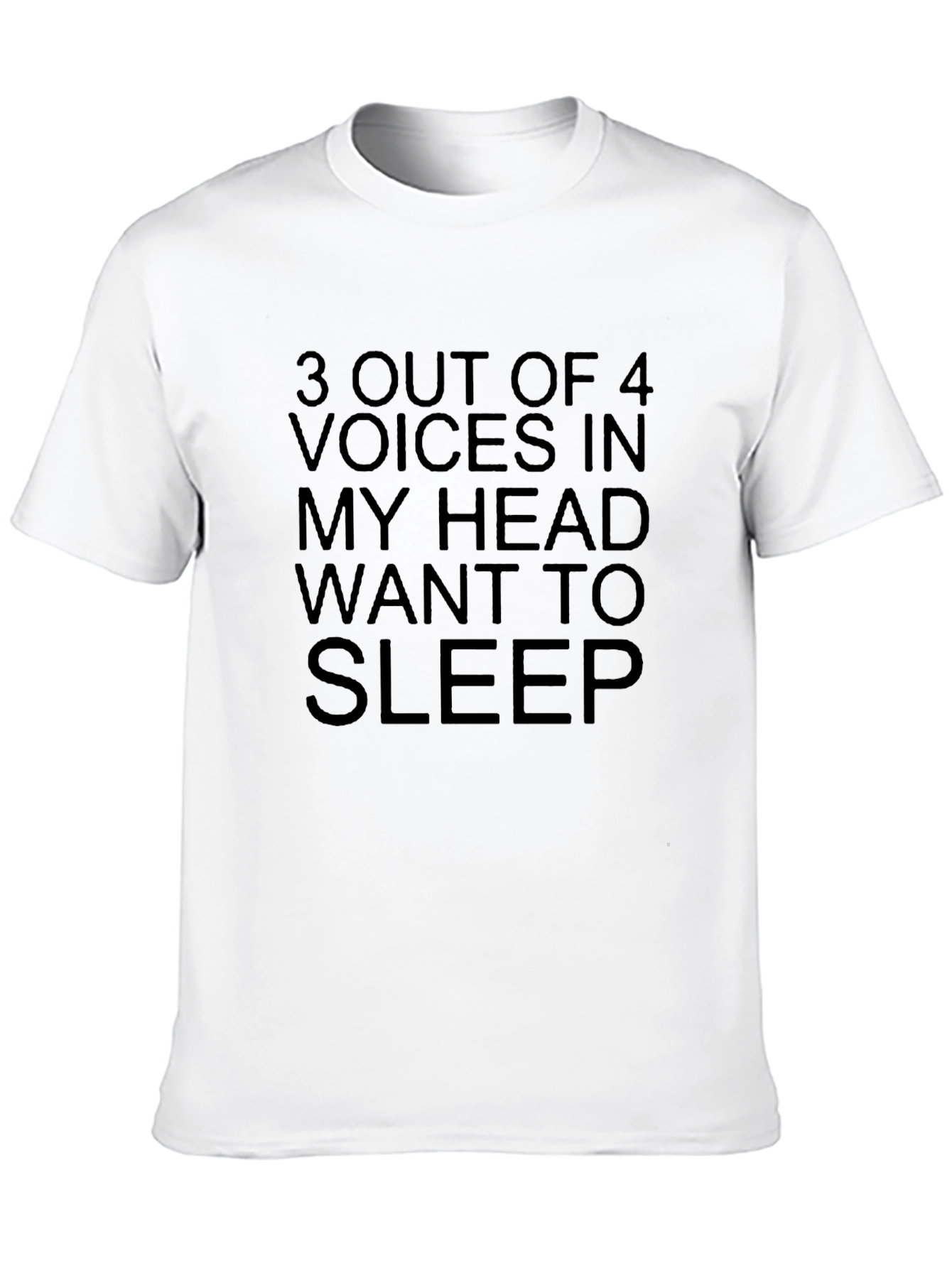 Sleepy Voices Black T-Shirt - Funny Slogan Tee