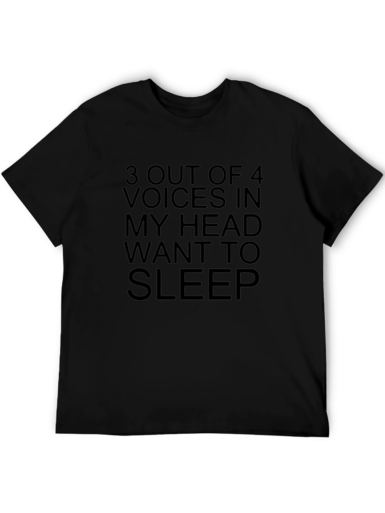 Sleepy Voices Black T-Shirt - Funny Slogan Tee