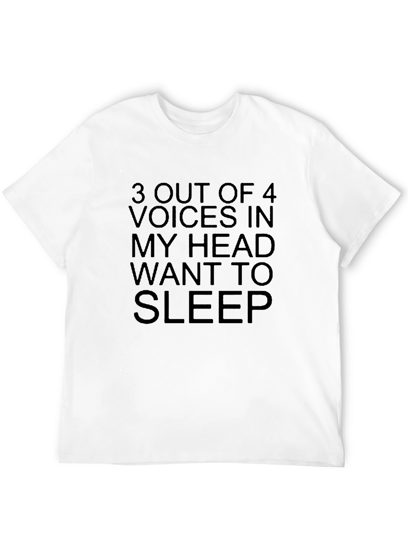 Sleepy Voices Black T-Shirt - Funny Slogan Tee