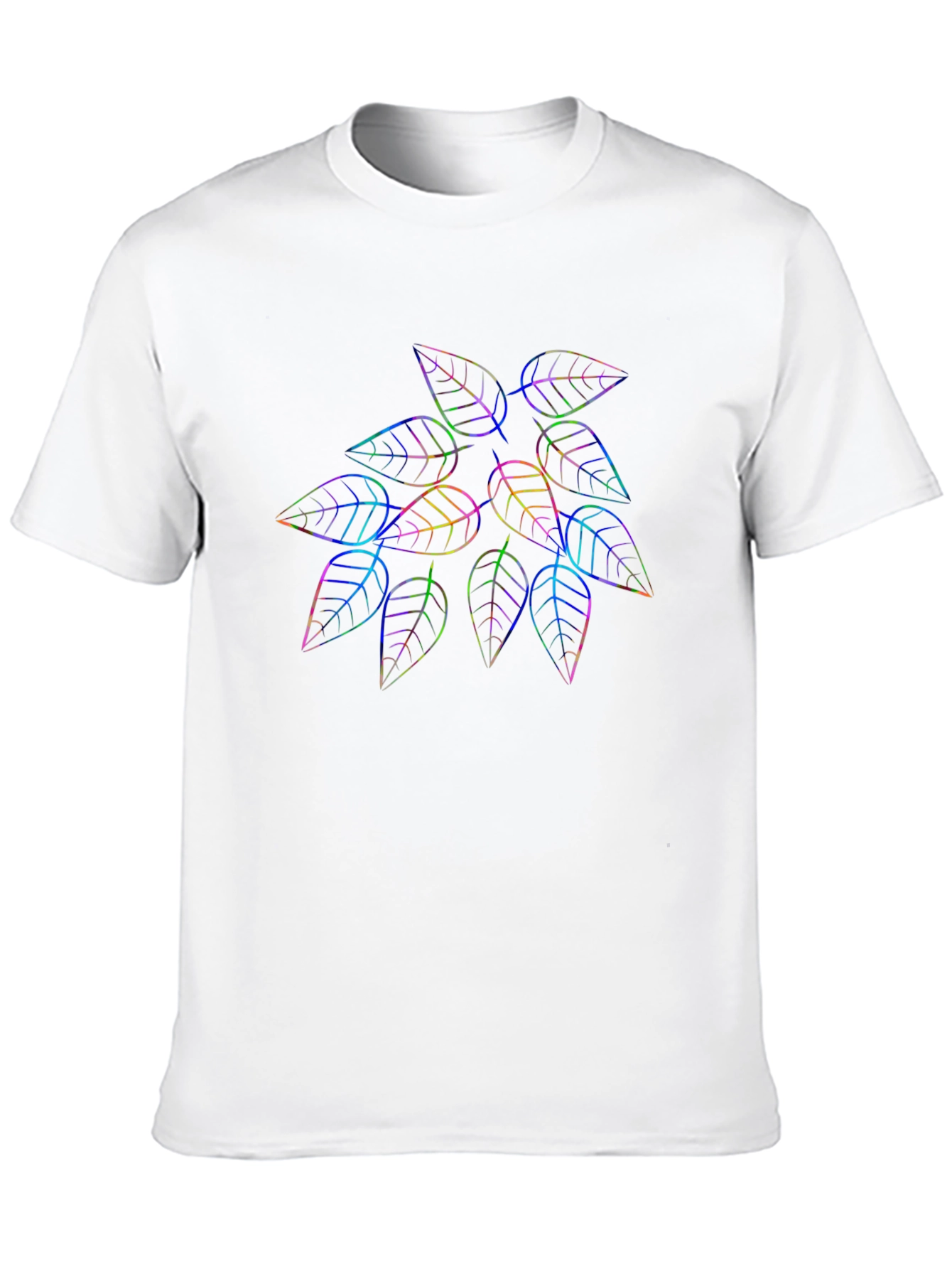 Rainbow Leaf Graphic Tee - Stylish & Unique
