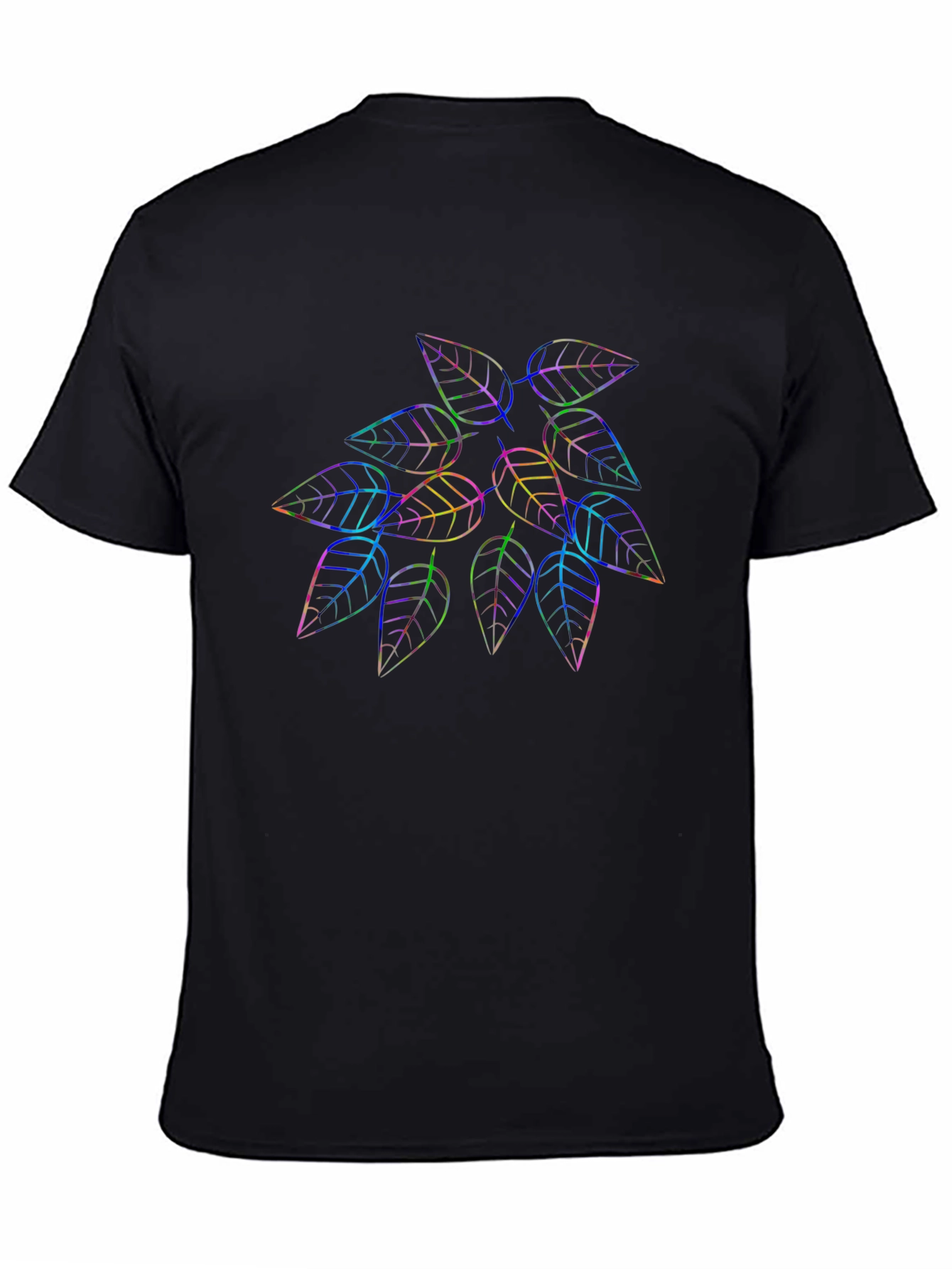 Rainbow Leaf Graphic Tee - Stylish & Unique