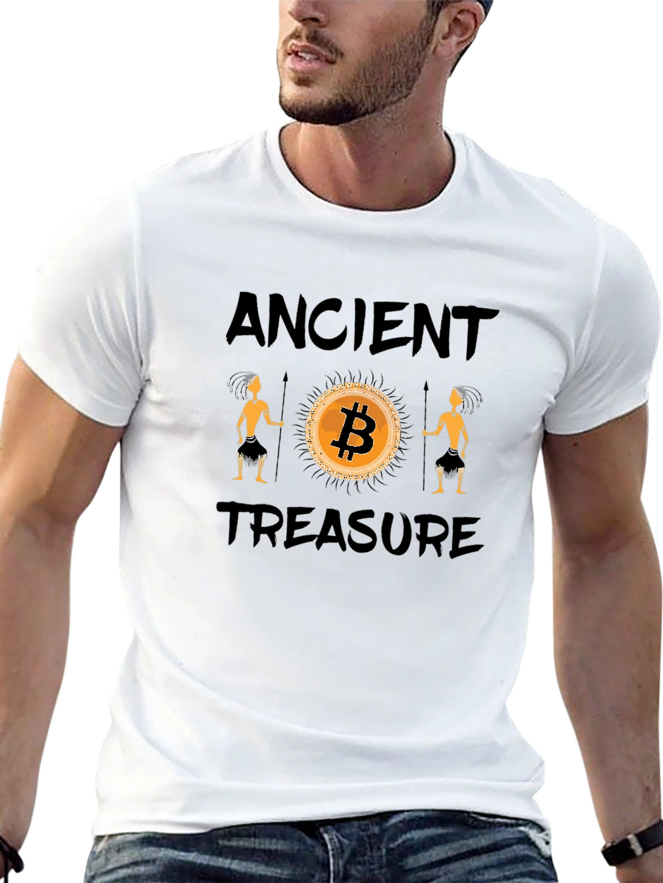 Bitcoin Ancient Treasure Black T-Shirt