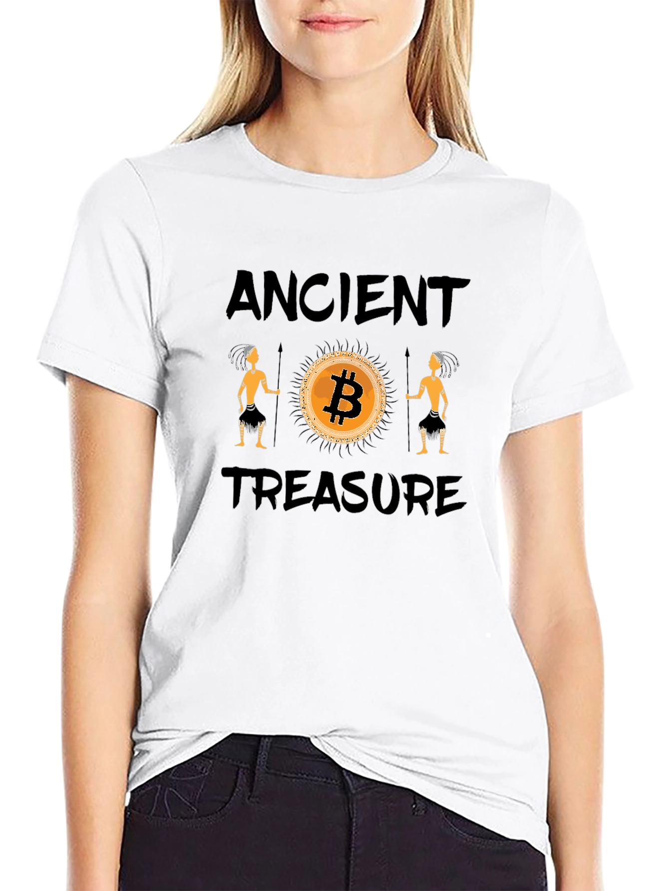 Bitcoin Ancient Treasure Black T-Shirt
