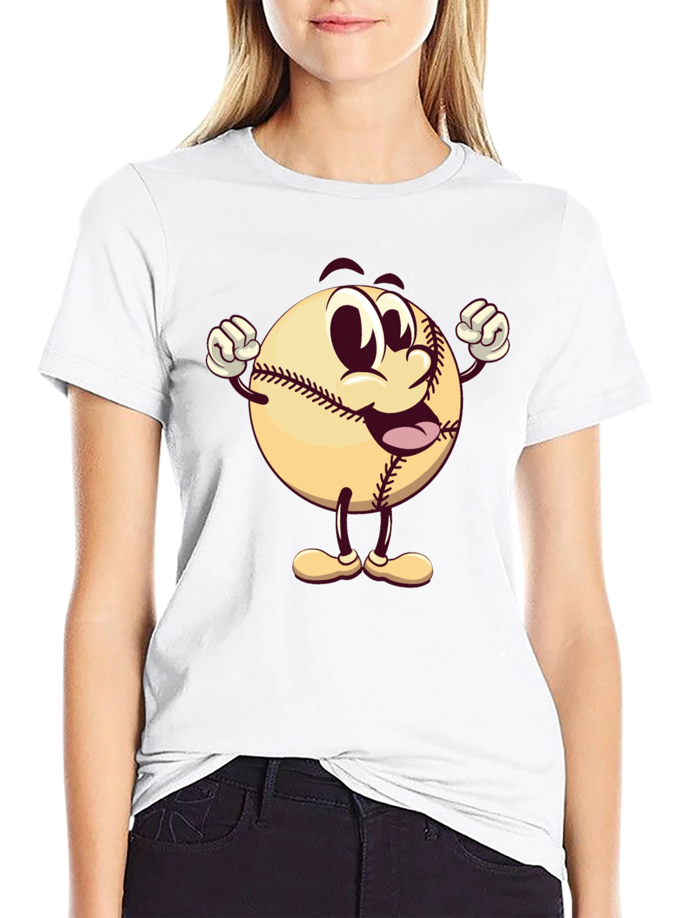 Cartoon Baseball T-Shirt