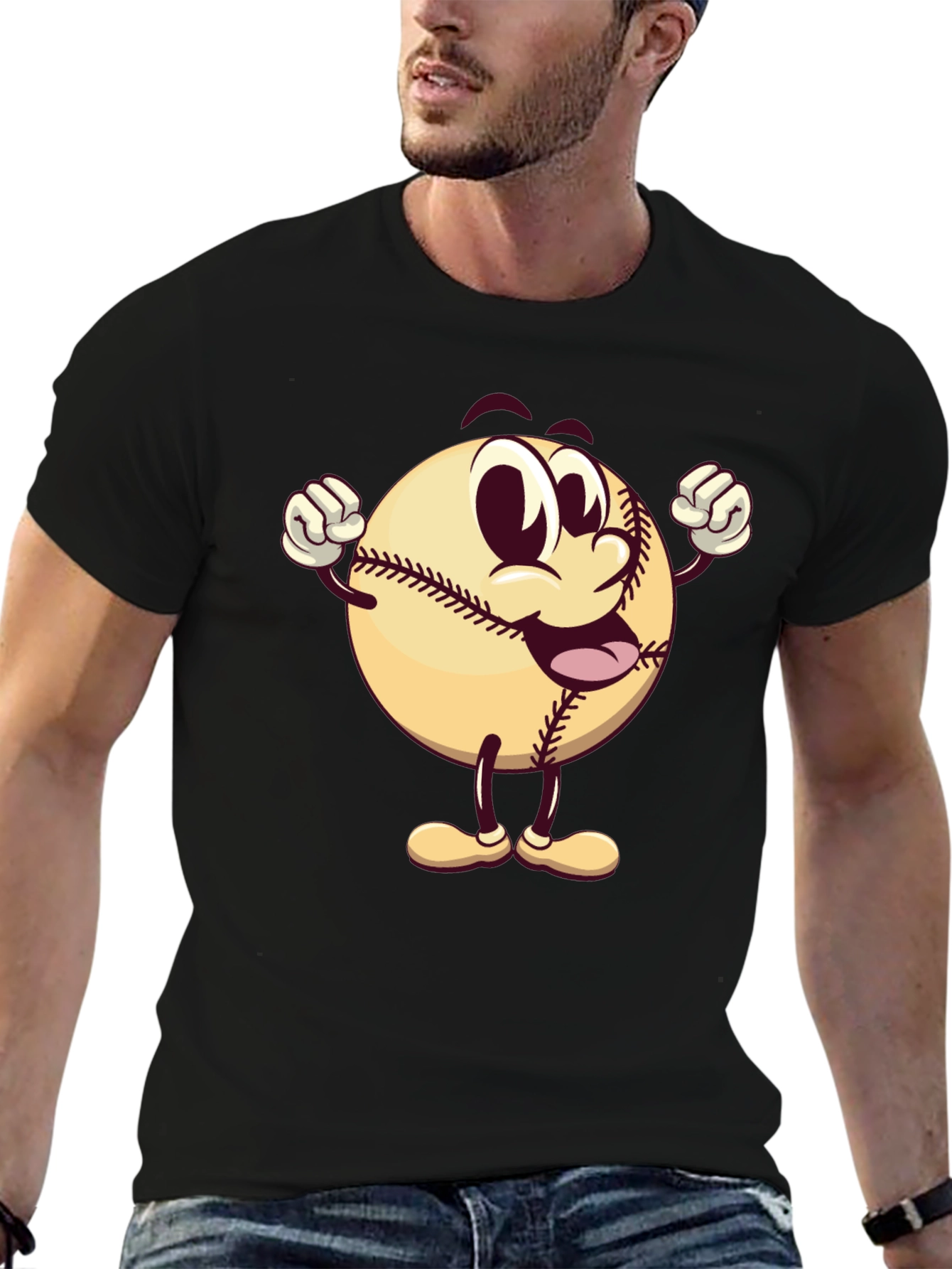 Cartoon Baseball T-Shirt