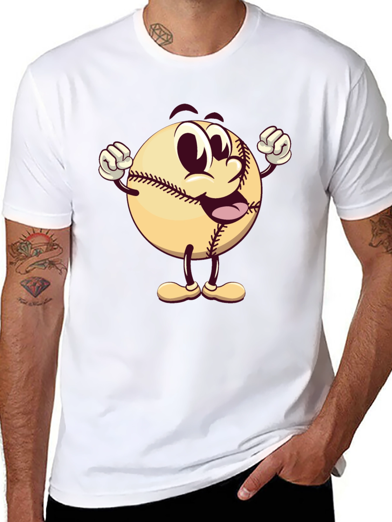 Cartoon Baseball T-Shirt