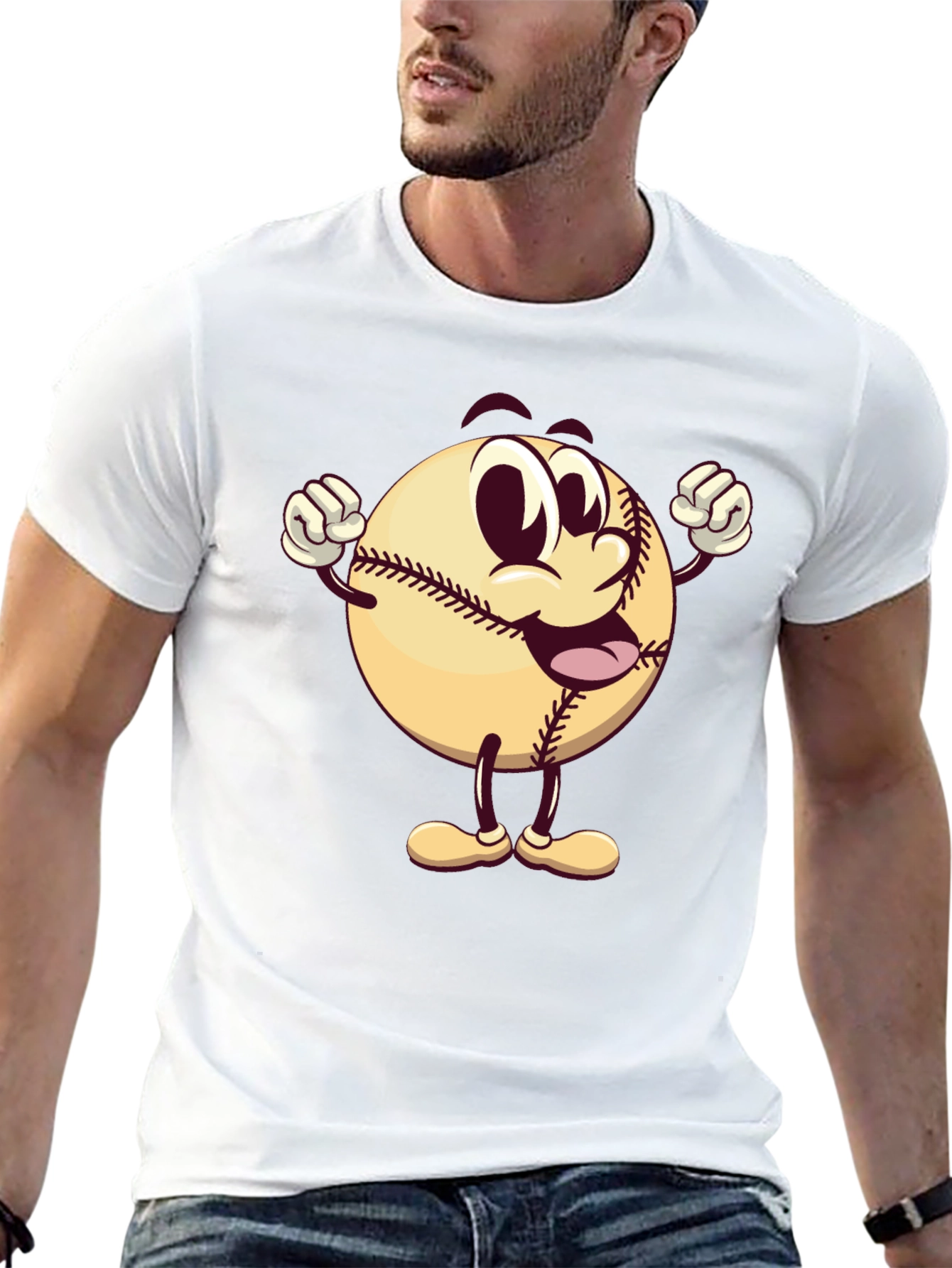 Cartoon Baseball T-Shirt