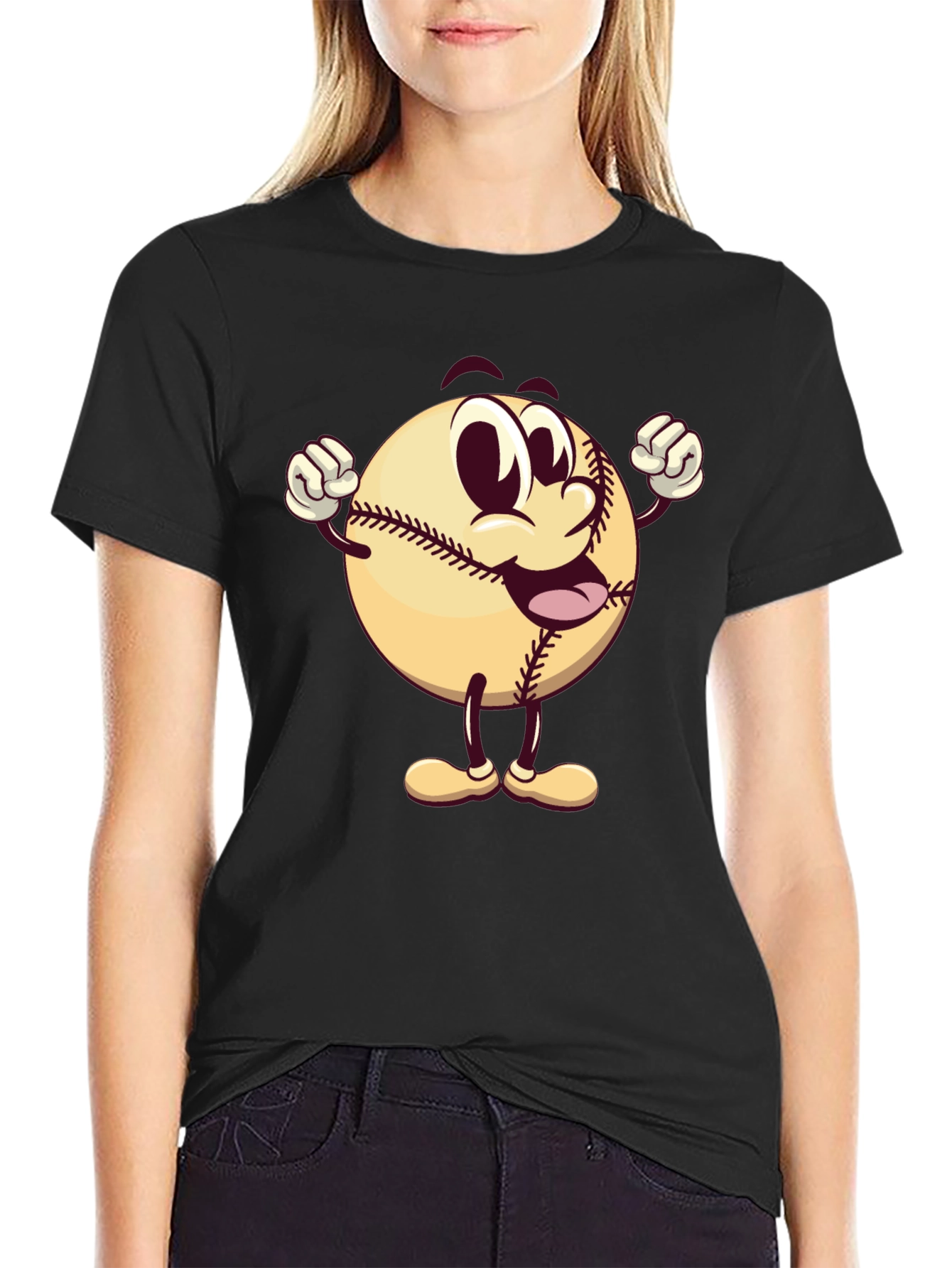 Cartoon Baseball T-Shirt