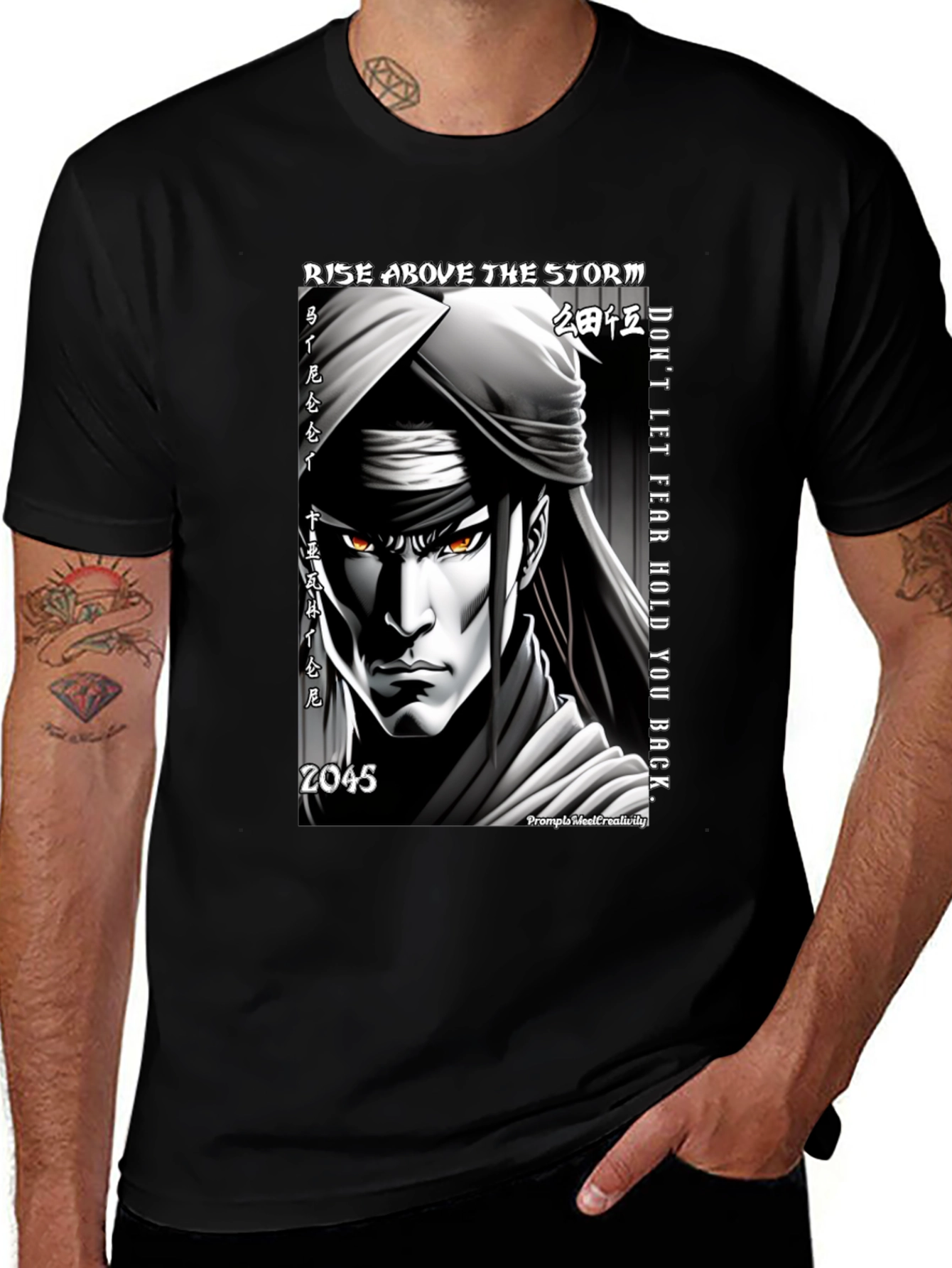 Anime Warrior Graphic Tee