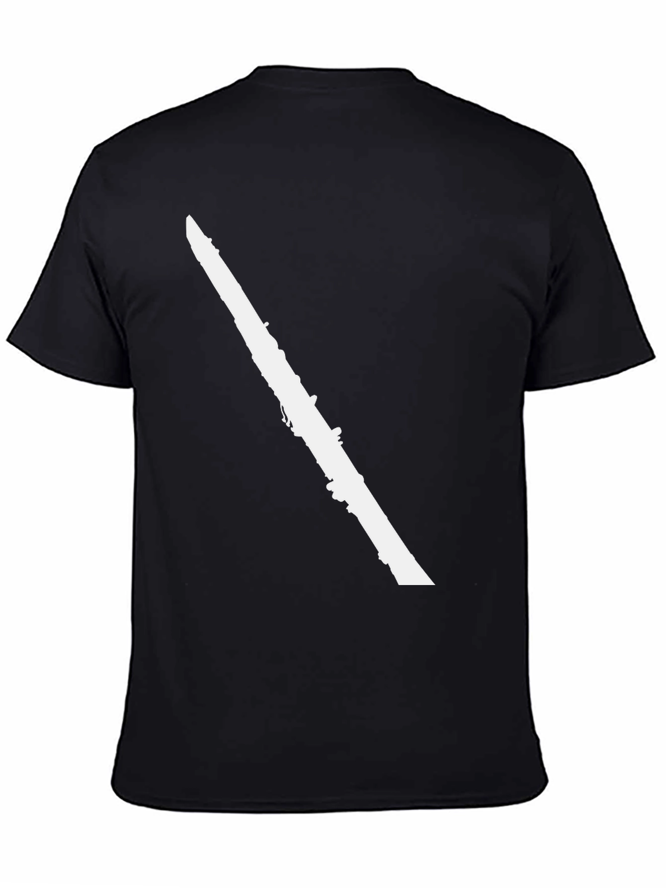 Clarinet Silhouette Black T-Shirt