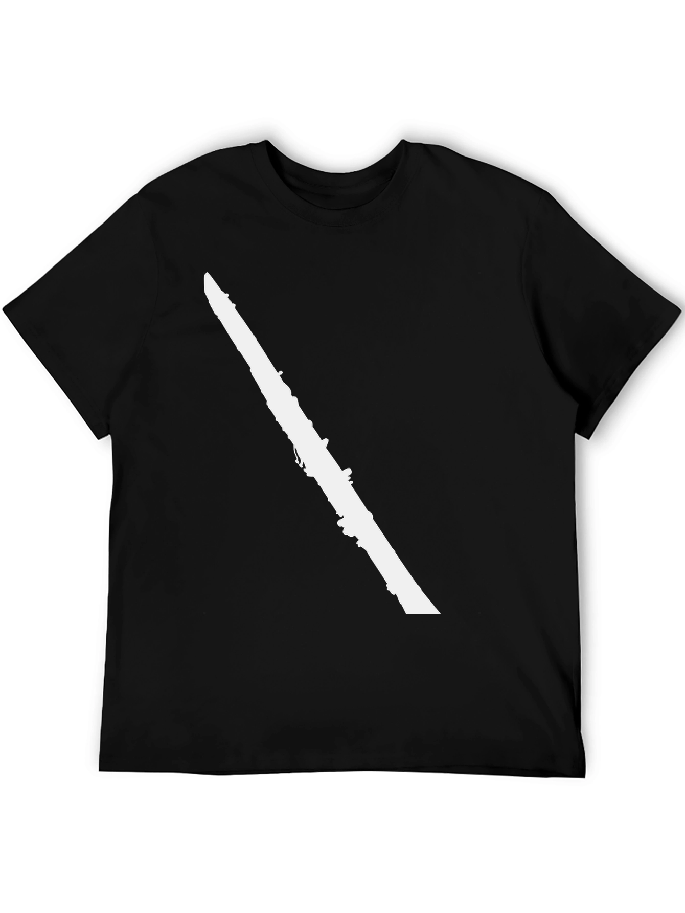 Clarinet Silhouette Black T-Shirt