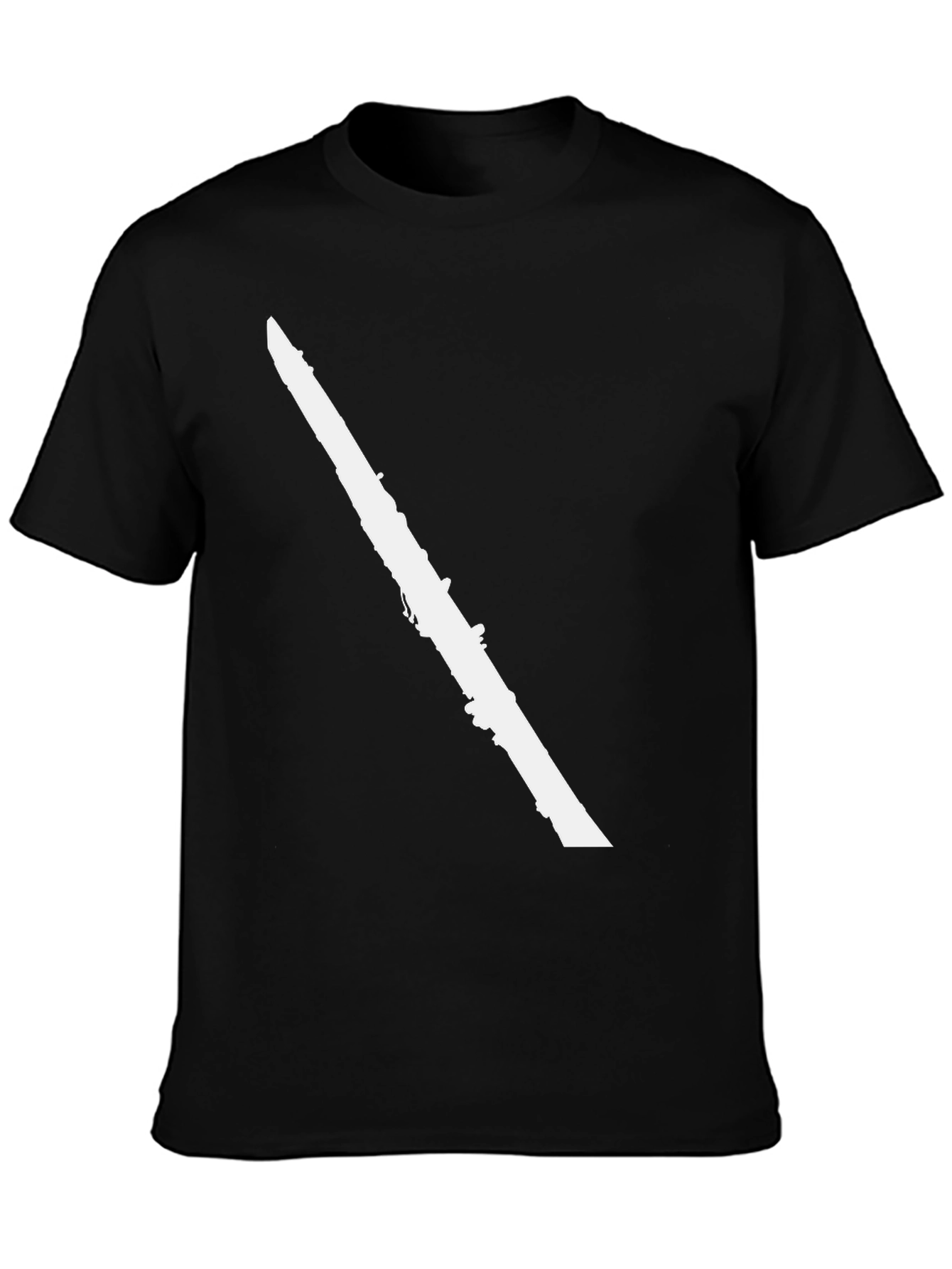 Clarinet Silhouette Black T-Shirt