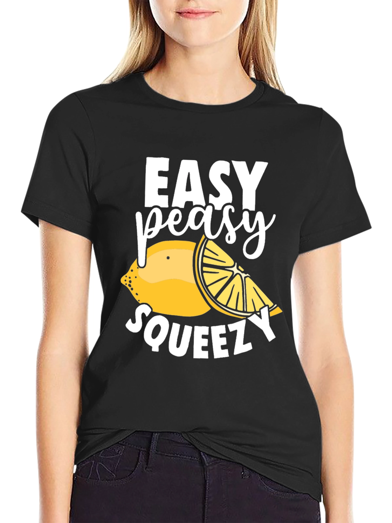 Easy Peasy Squeezy Lemon Graphic T-Shirt