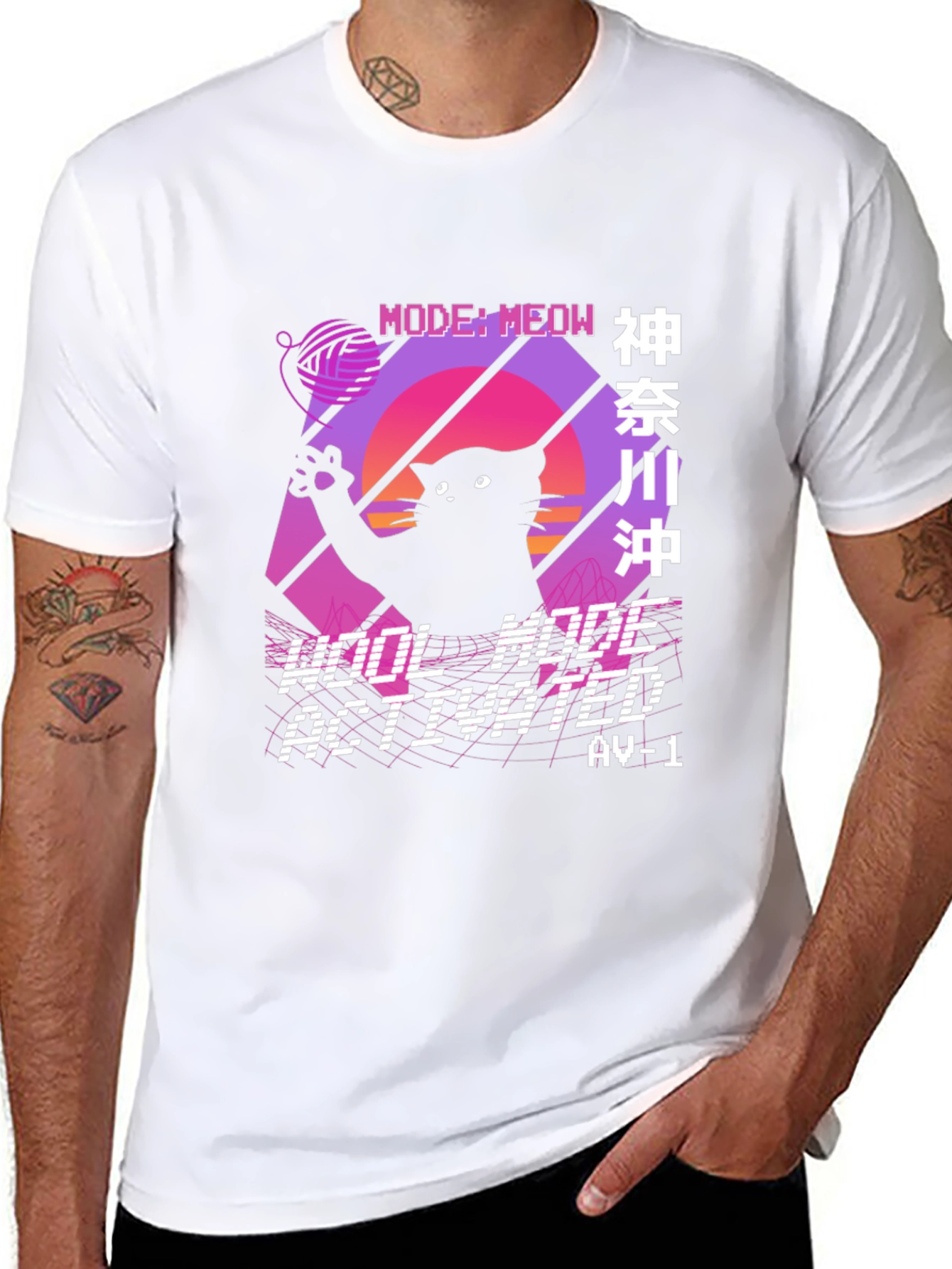 Retro Cat Meow Mode Activated T-Shirt