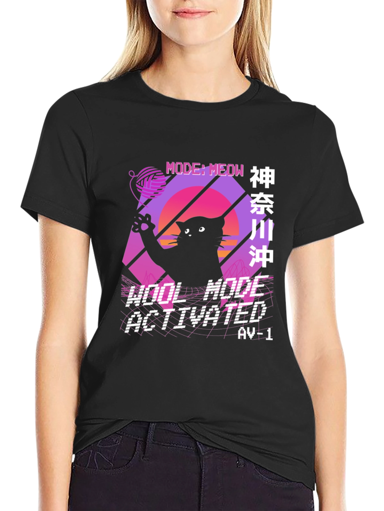 Retro Cat Meow Mode Activated T-Shirt