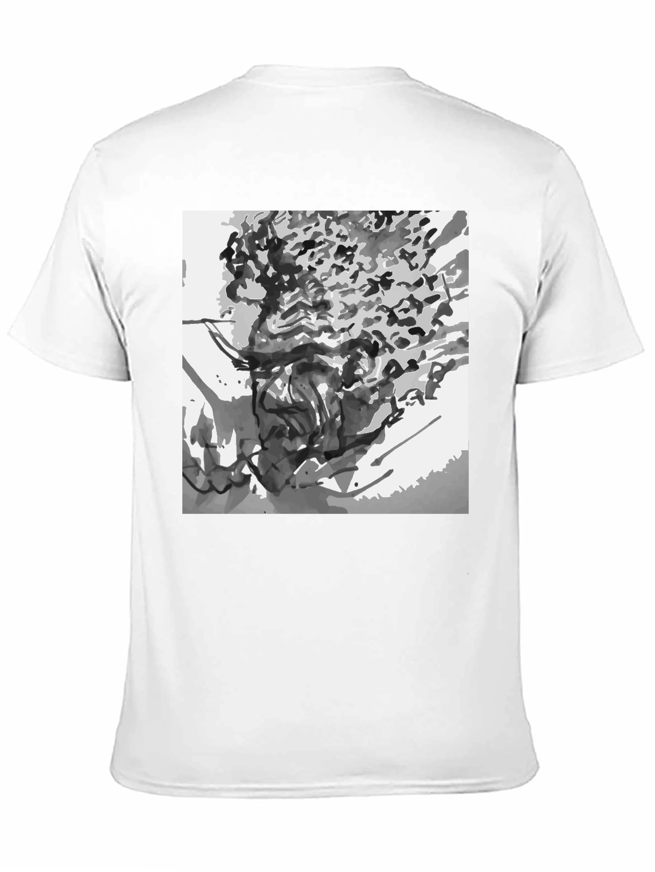 Abstract Art Black Cotton T-Shirt