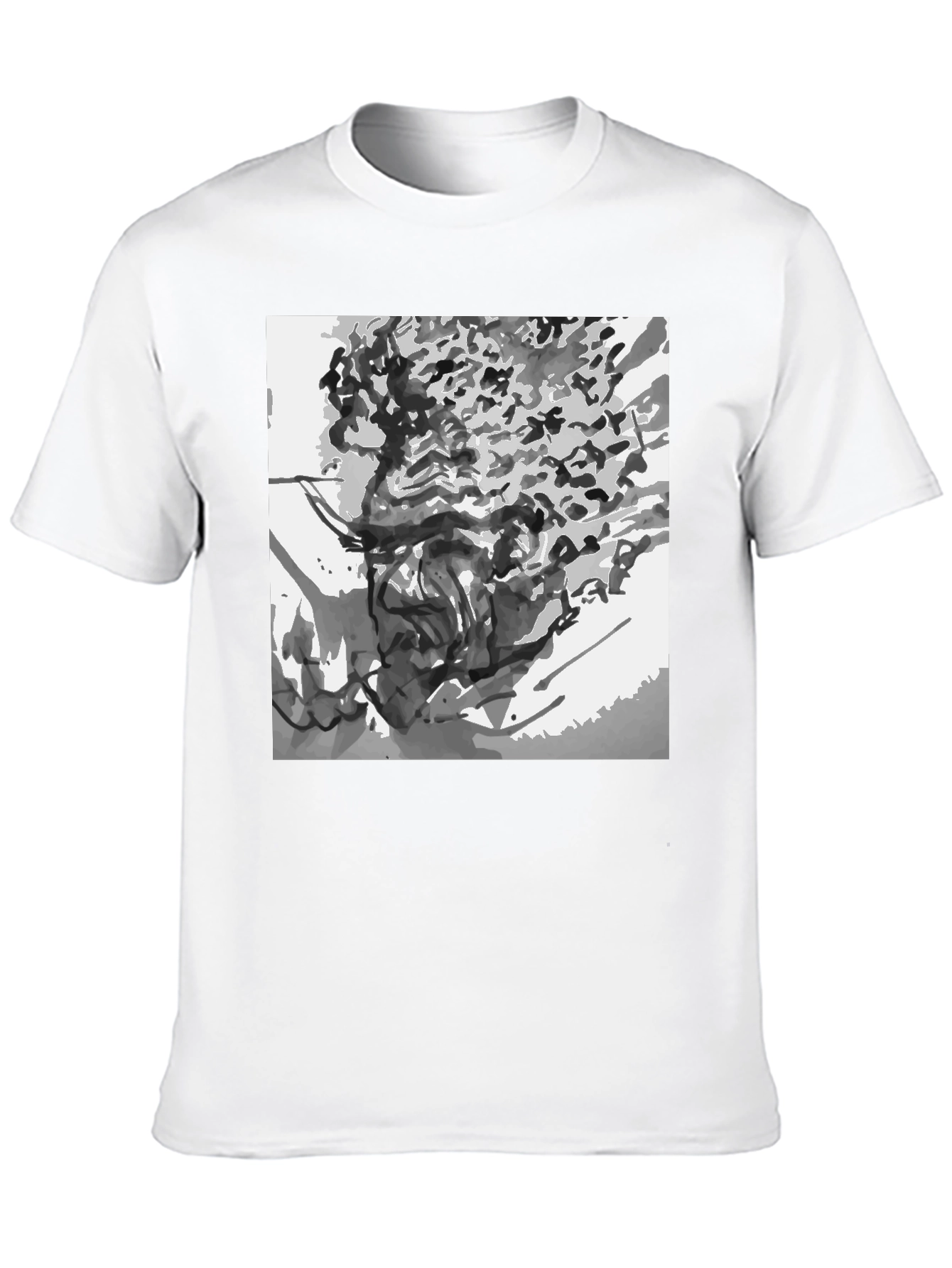 Abstract Art Black Cotton T-Shirt