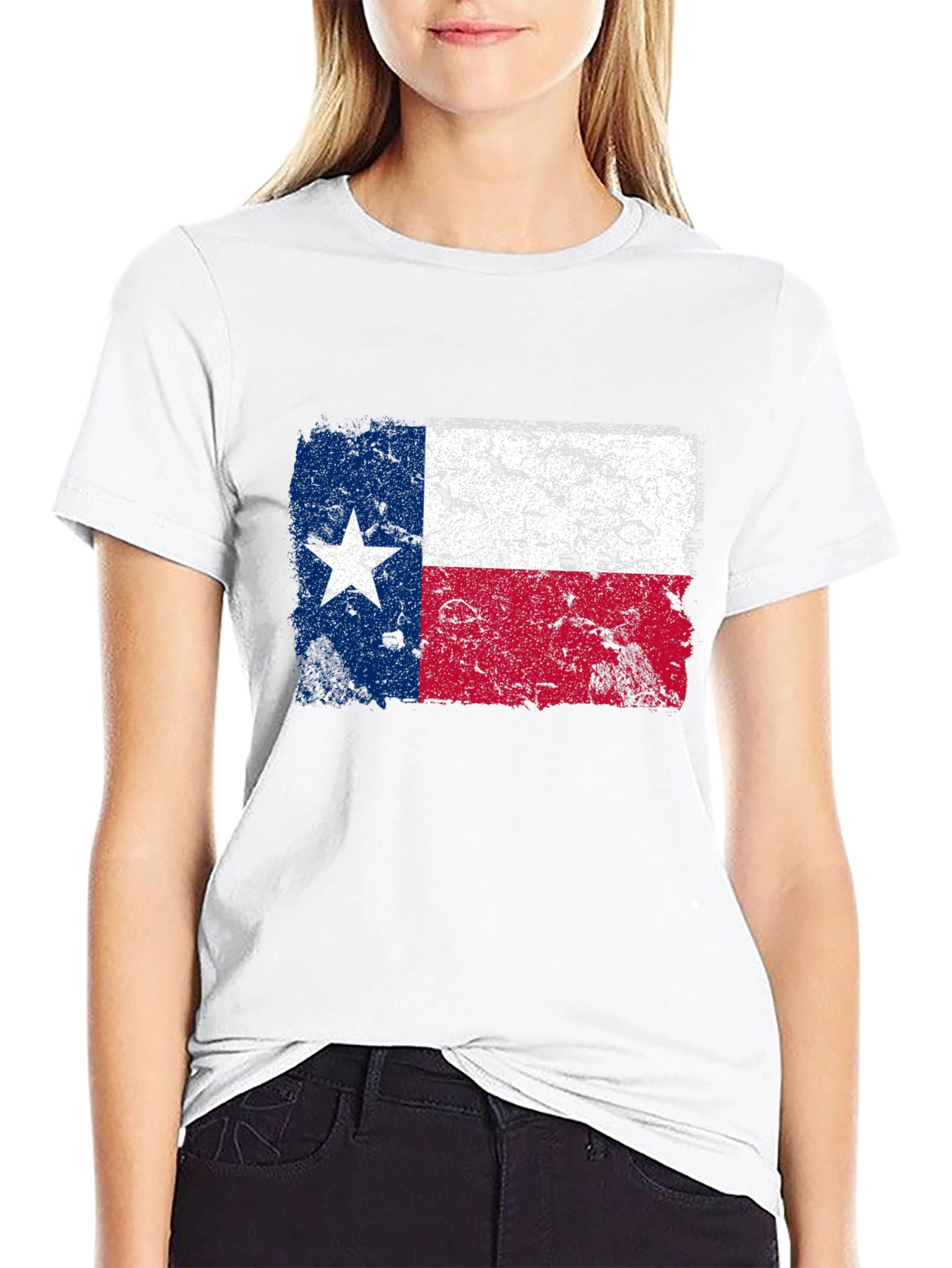 Texas Flag Graphic T-Shirt - Distressed Print