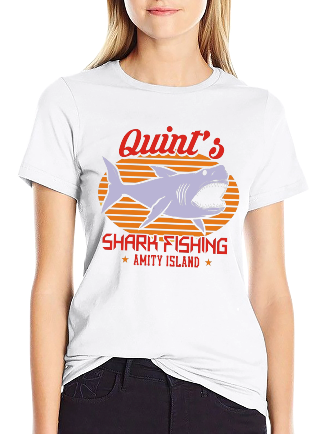 Quints Shark Fishing T-Shirt - Amity Island Tee