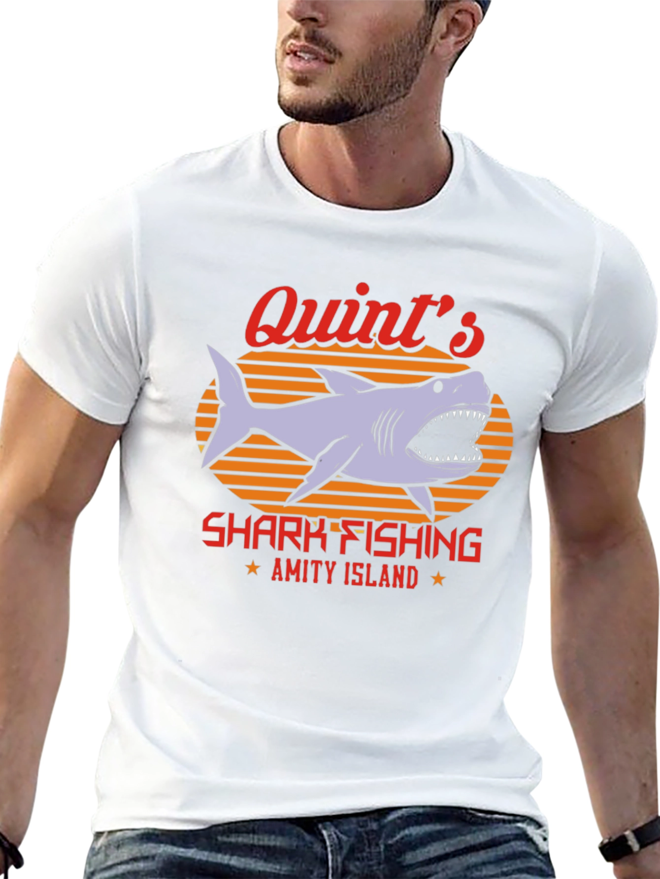 Quints Shark Fishing T-Shirt - Amity Island Tee