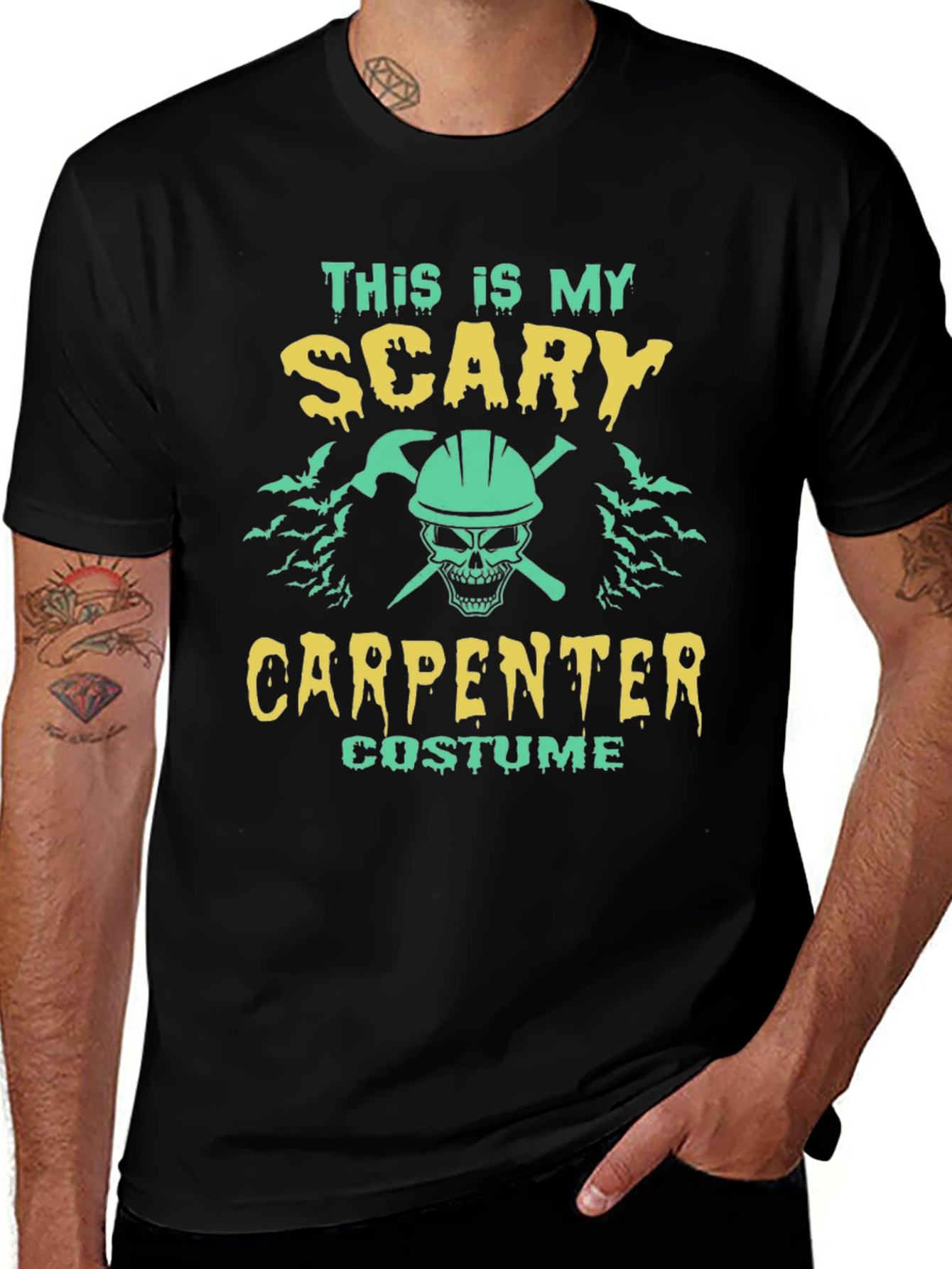 Scary Carpenter Costume T-Shirt - Halloween Tee