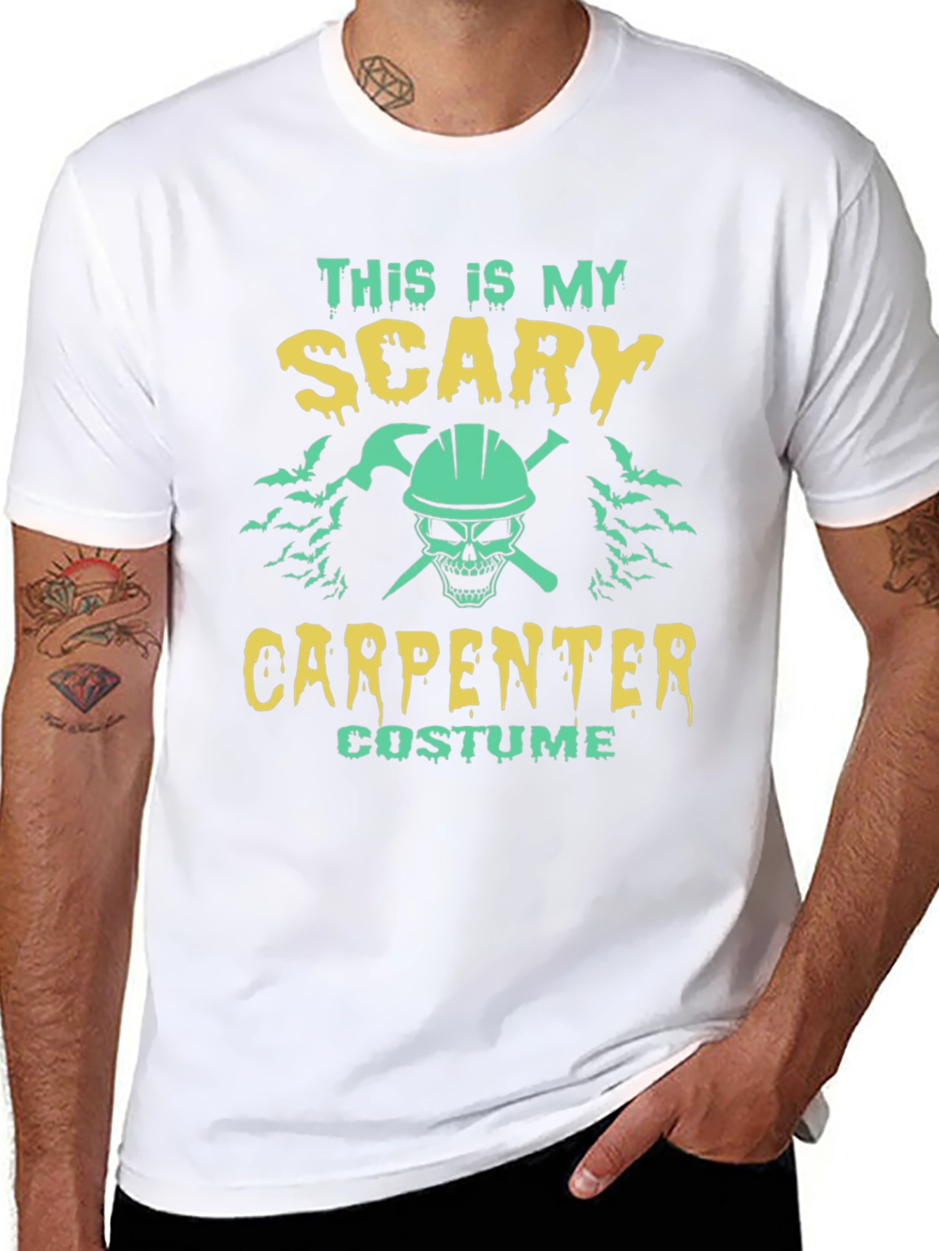 Scary Carpenter Costume T-Shirt - Halloween Tee