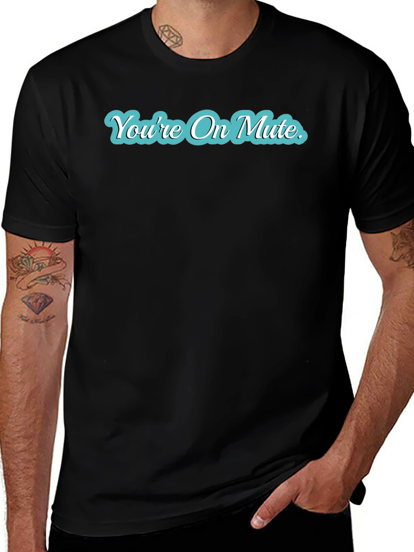 Youre On Mute Black Crew Neck T-Shirt